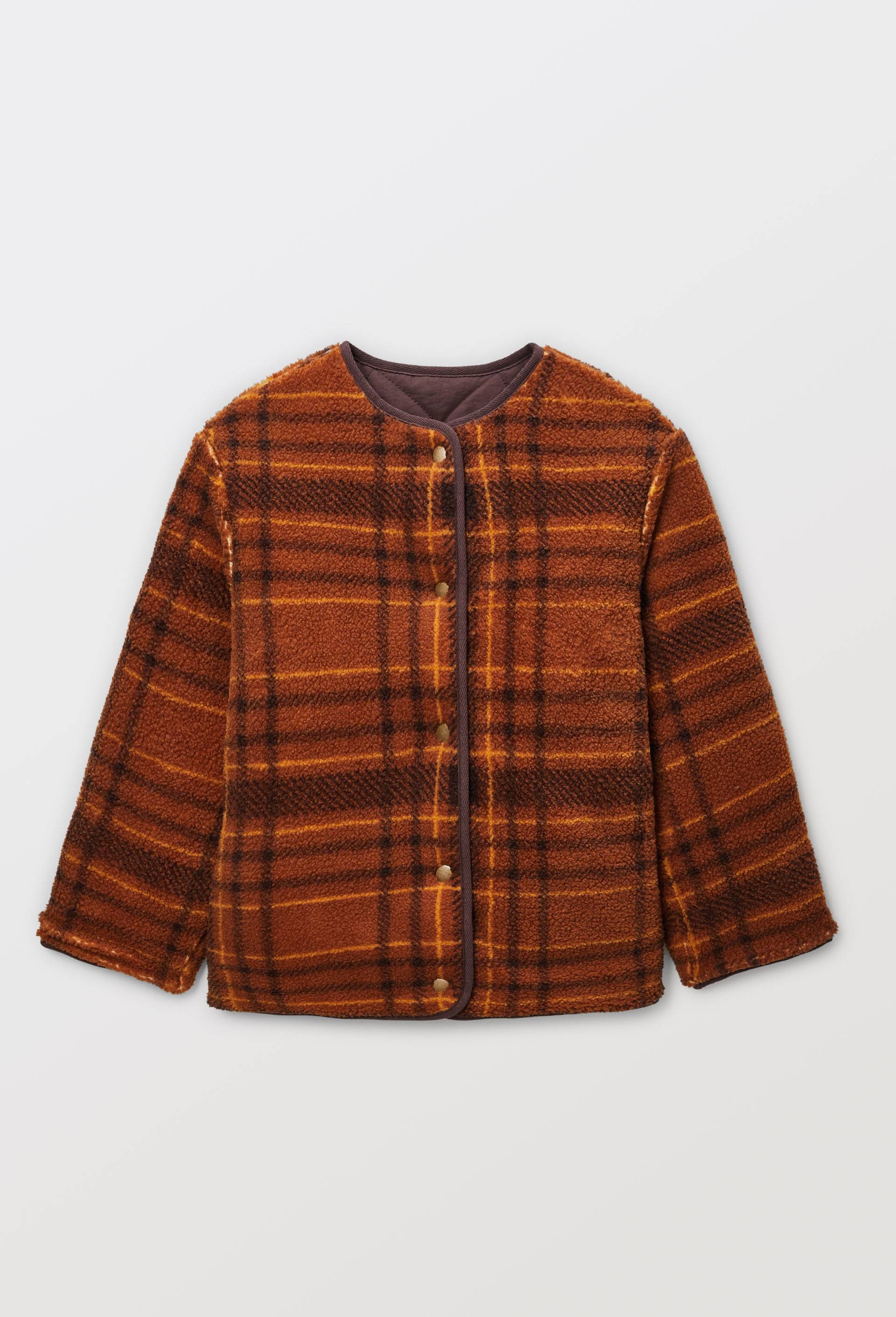 Veste r&eacute;versible quilt&eacute;e doubl&eacute;e sherpa, Or, large image number 3.0