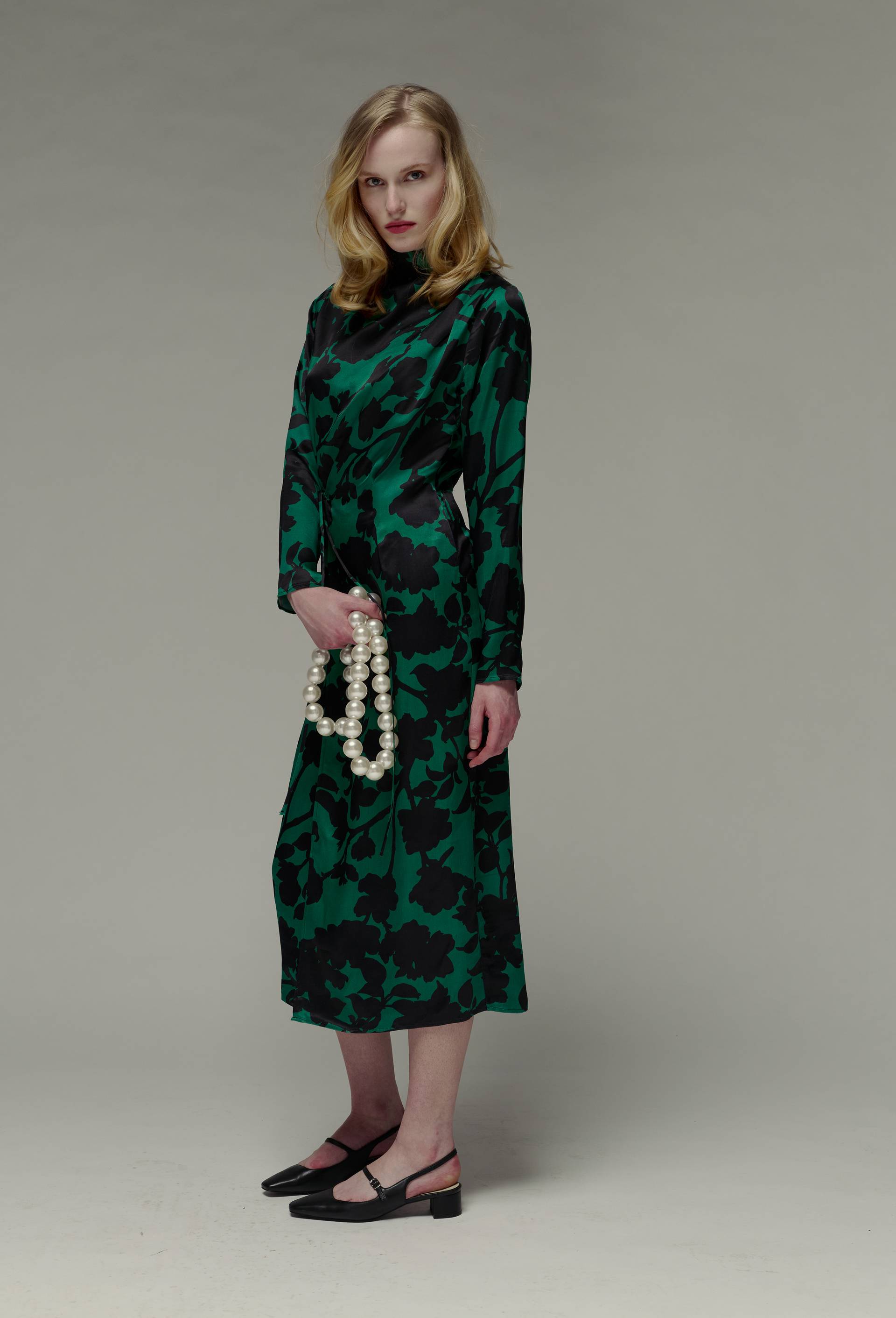 Robe manches longues imprimée