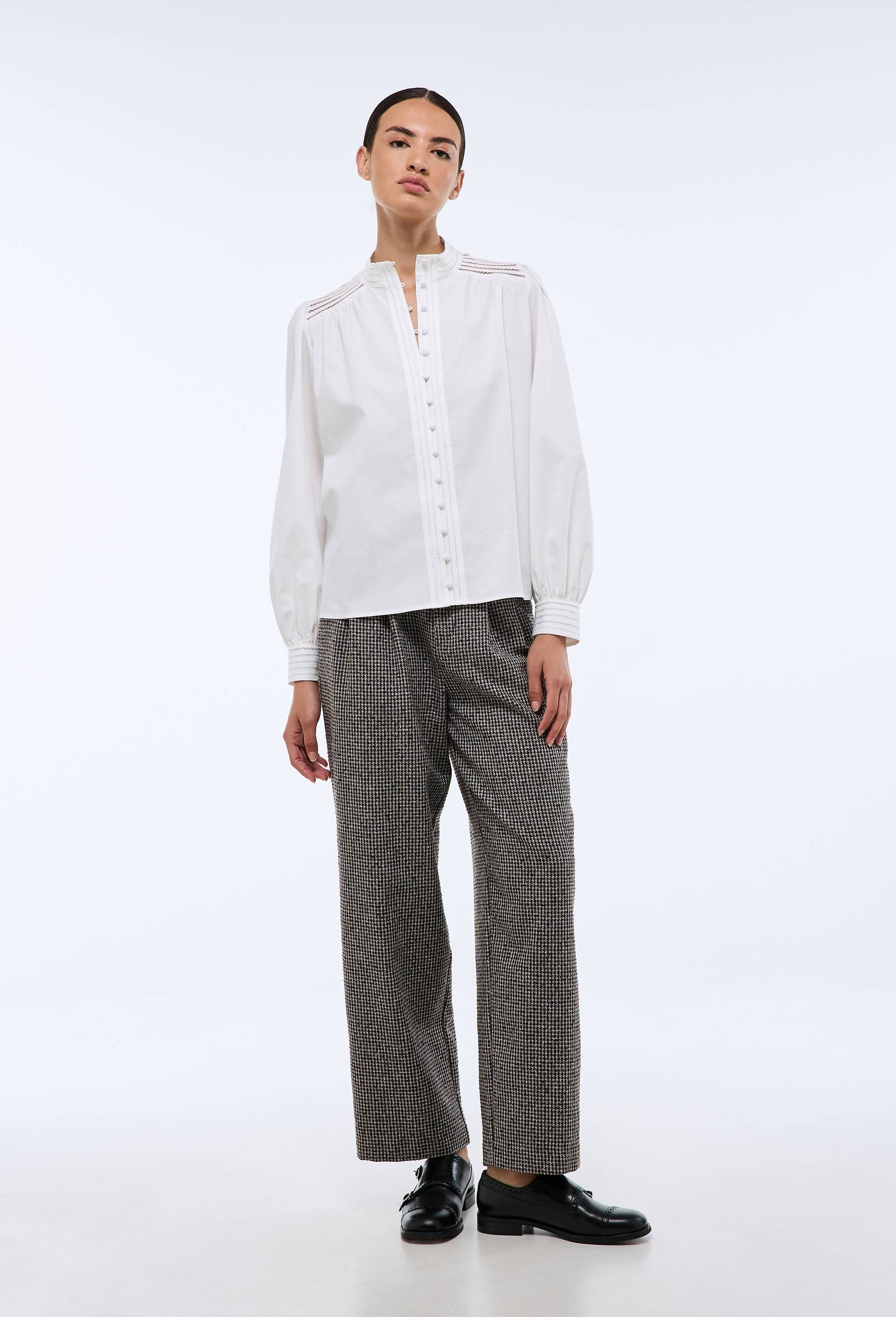 Chemise manches longues en coton BIO GOTS, Blanc, large image number 1.0