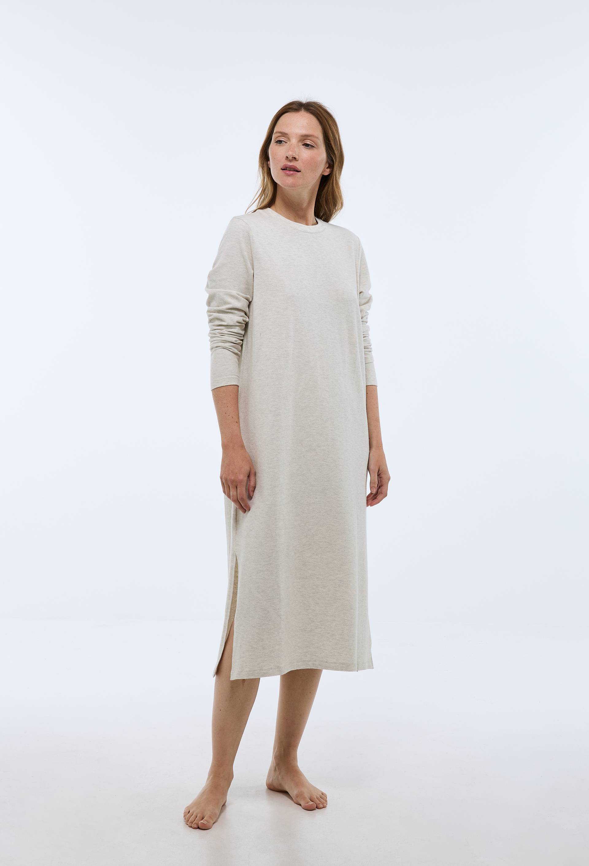 Chemise de nuit unie en coton et modal - MONOPRIX - Modalova