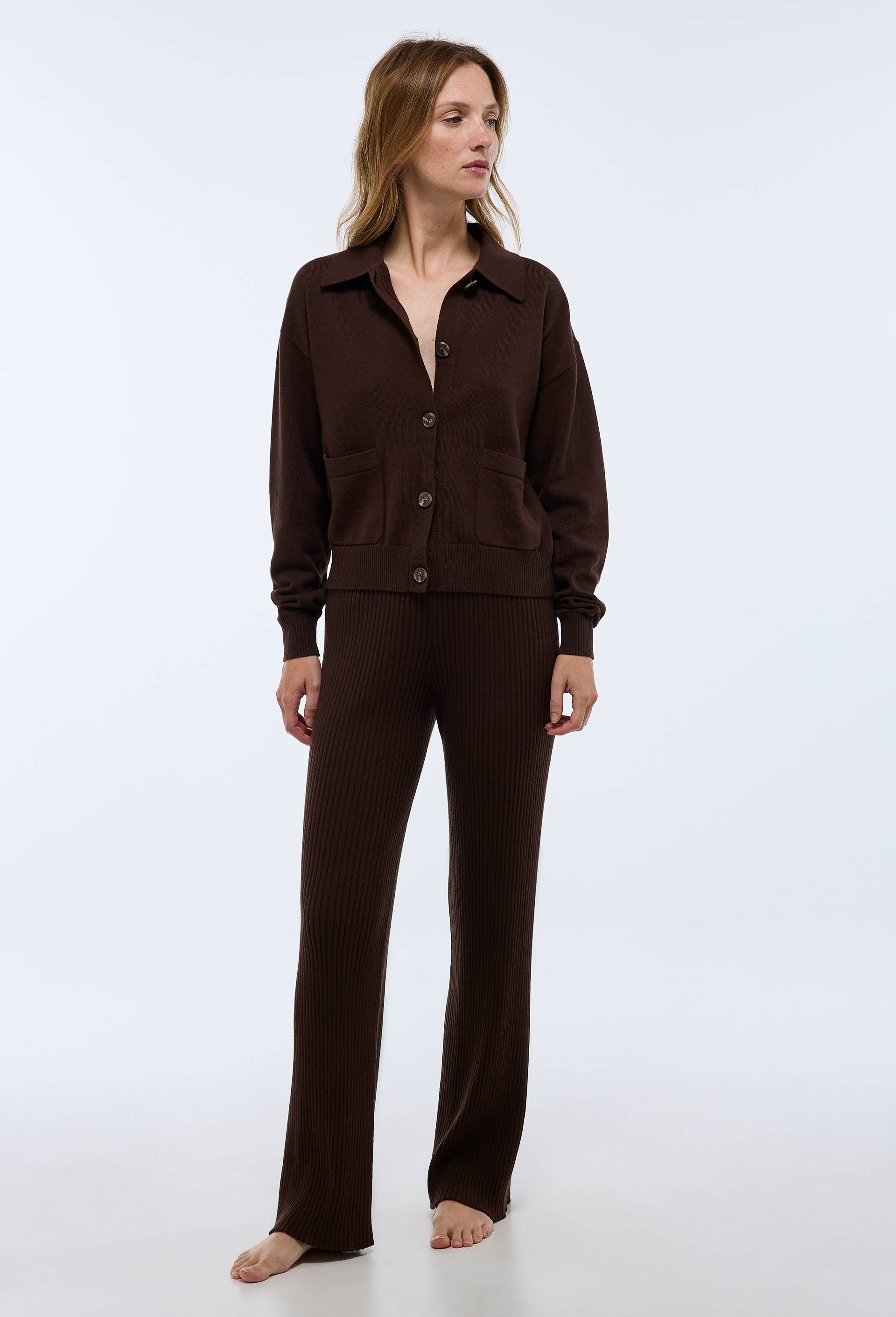 Pantalon en maille en coton cachemire - MONOPRIX - Modalova