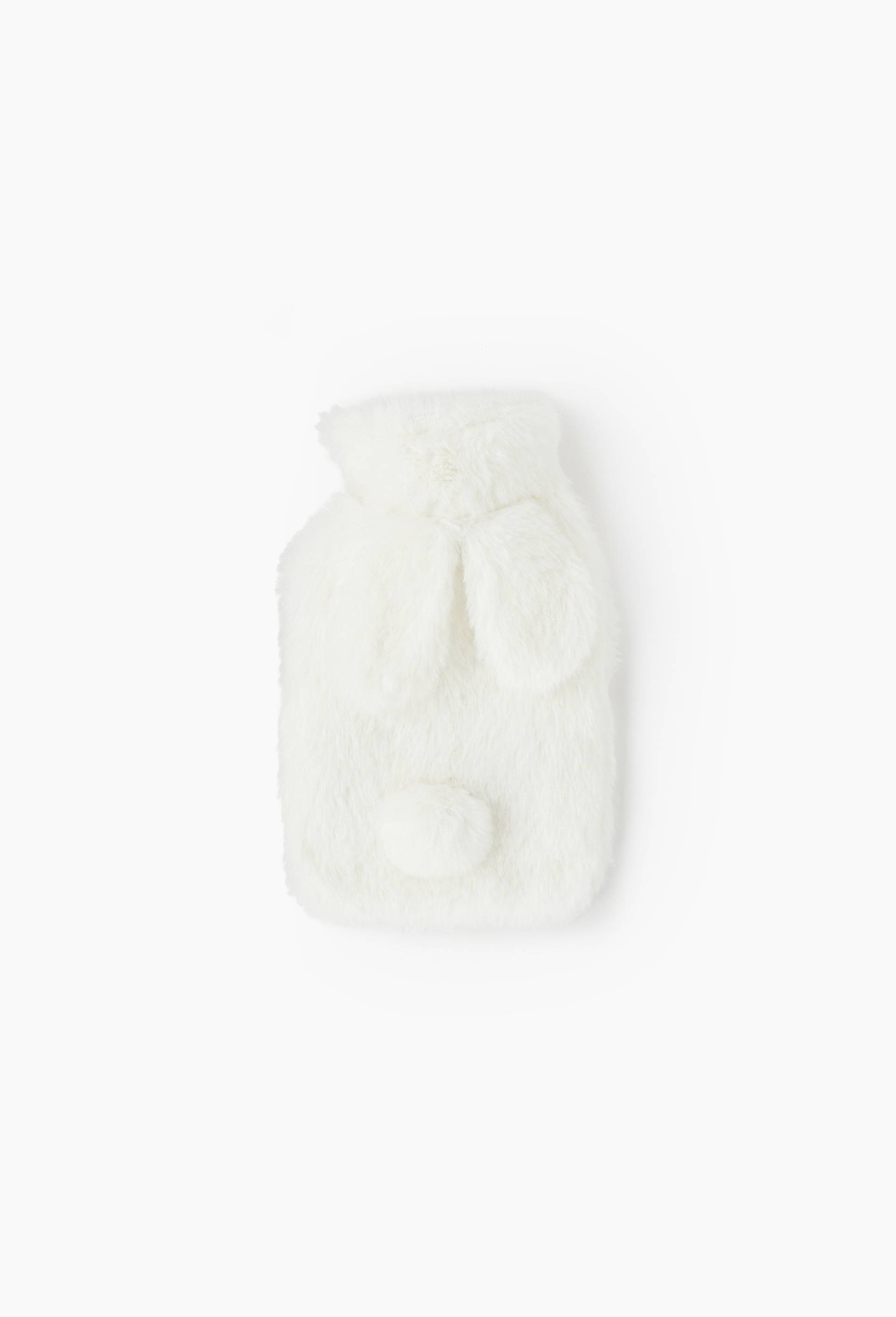 Bouillotte lapin, 14x21cm, en polyester, Ecru, large image number 0.0