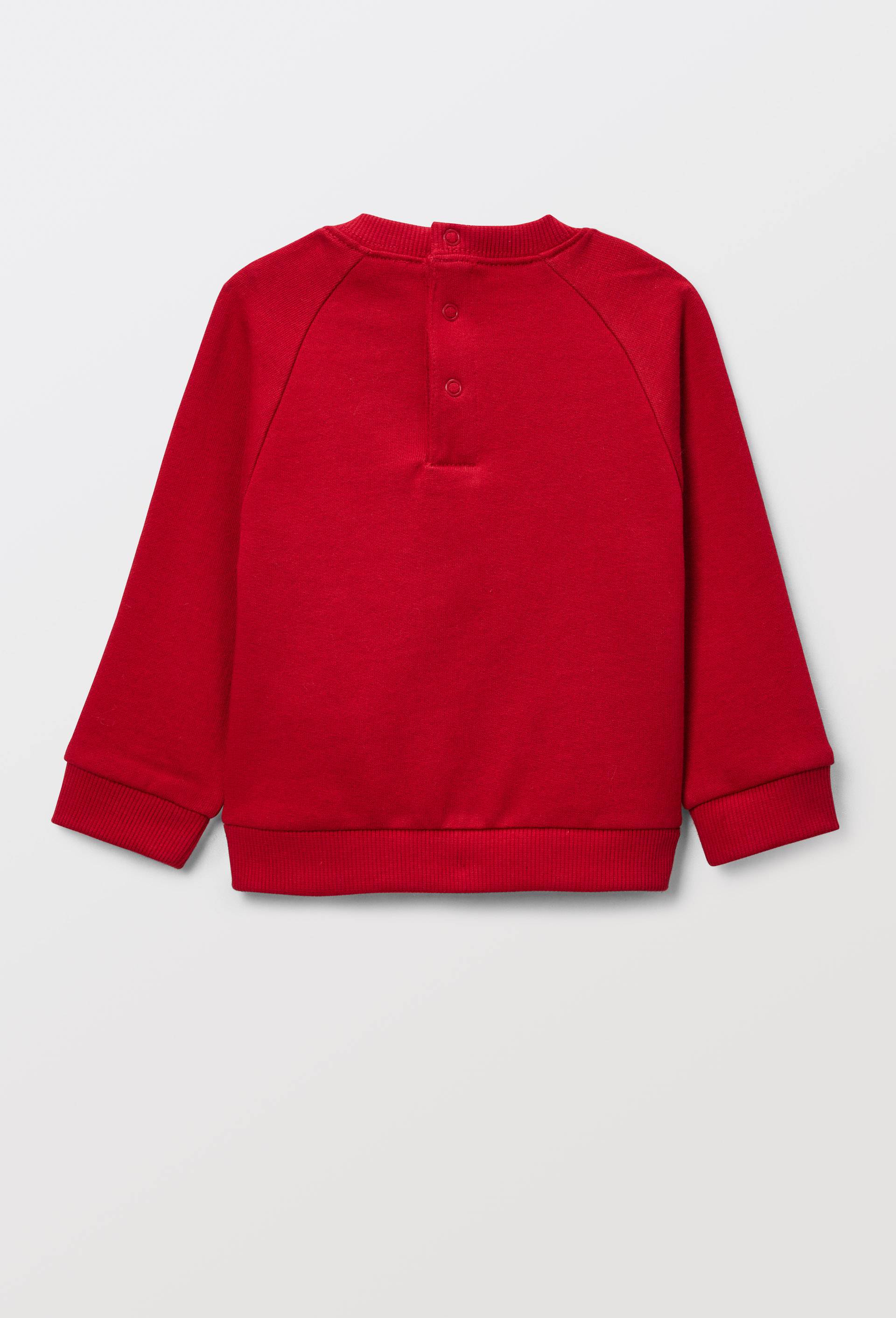 Sweat brod&eacute; en coton BIO GOTS, Rouge, large image number 1