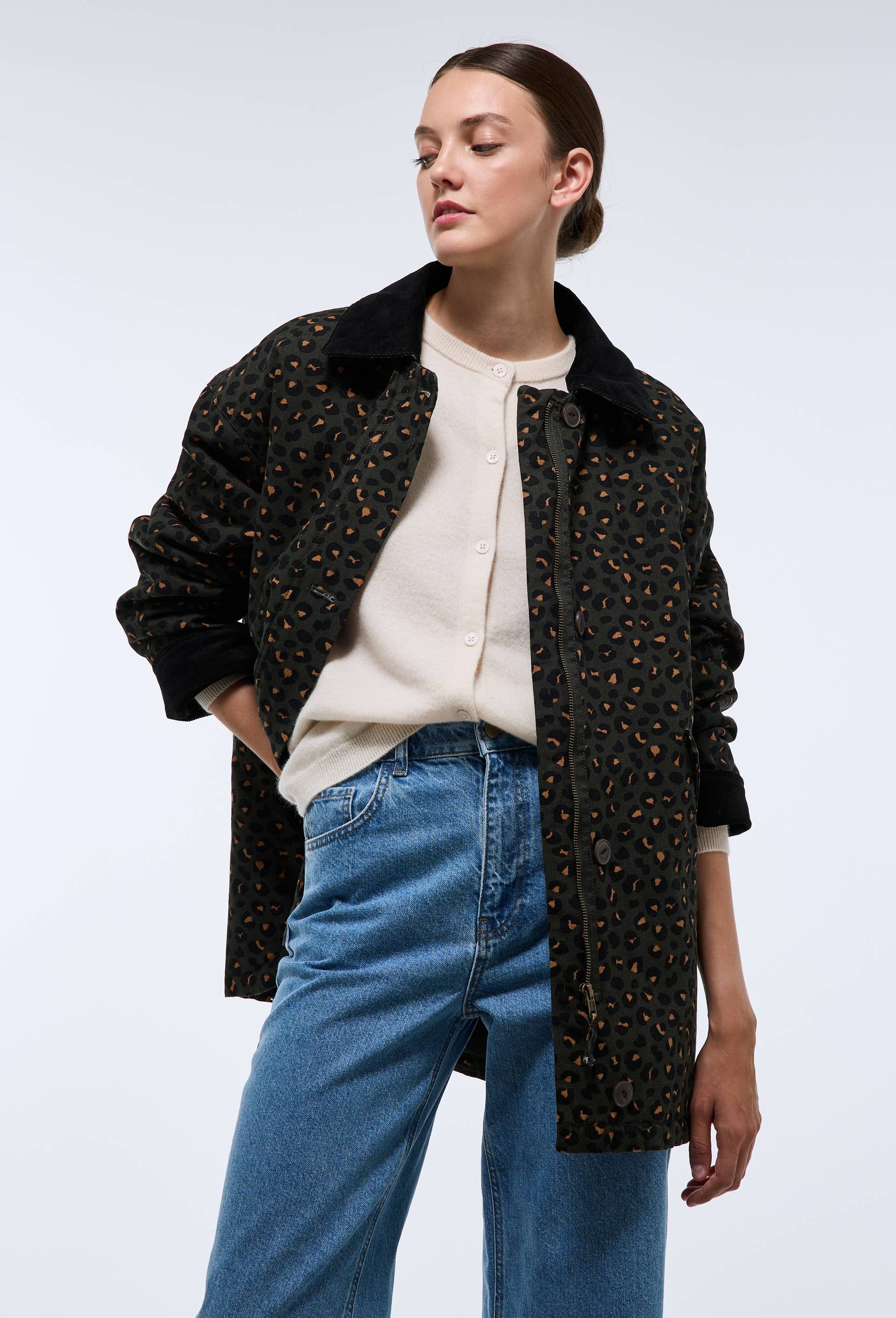 Veste Parka Philipp Plein En Coton Imprimé - Taille XS, Couleur Verte, Occasion En état Comme Neuf