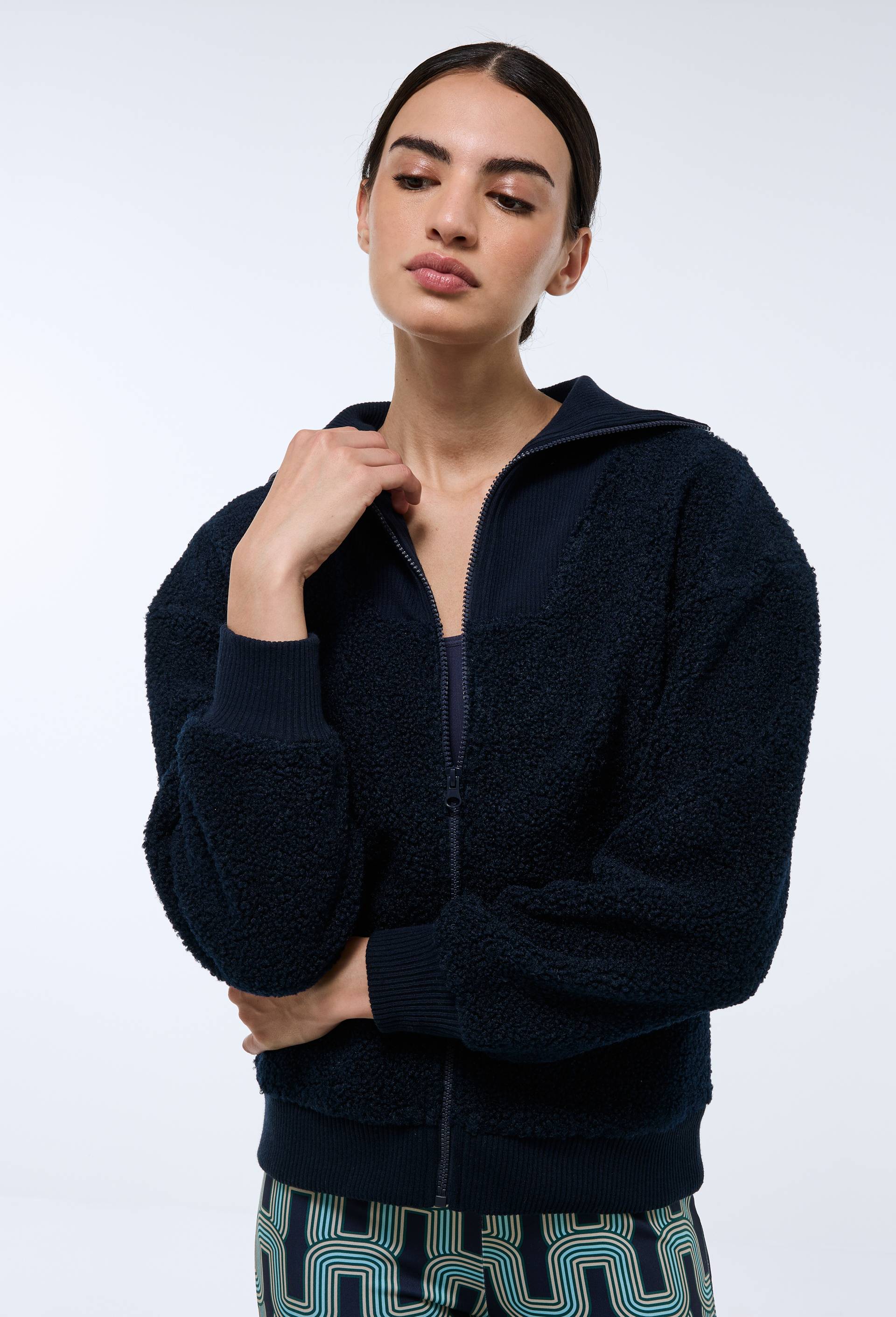Pull col montant en sherpa - MONOPRIX - Modalova