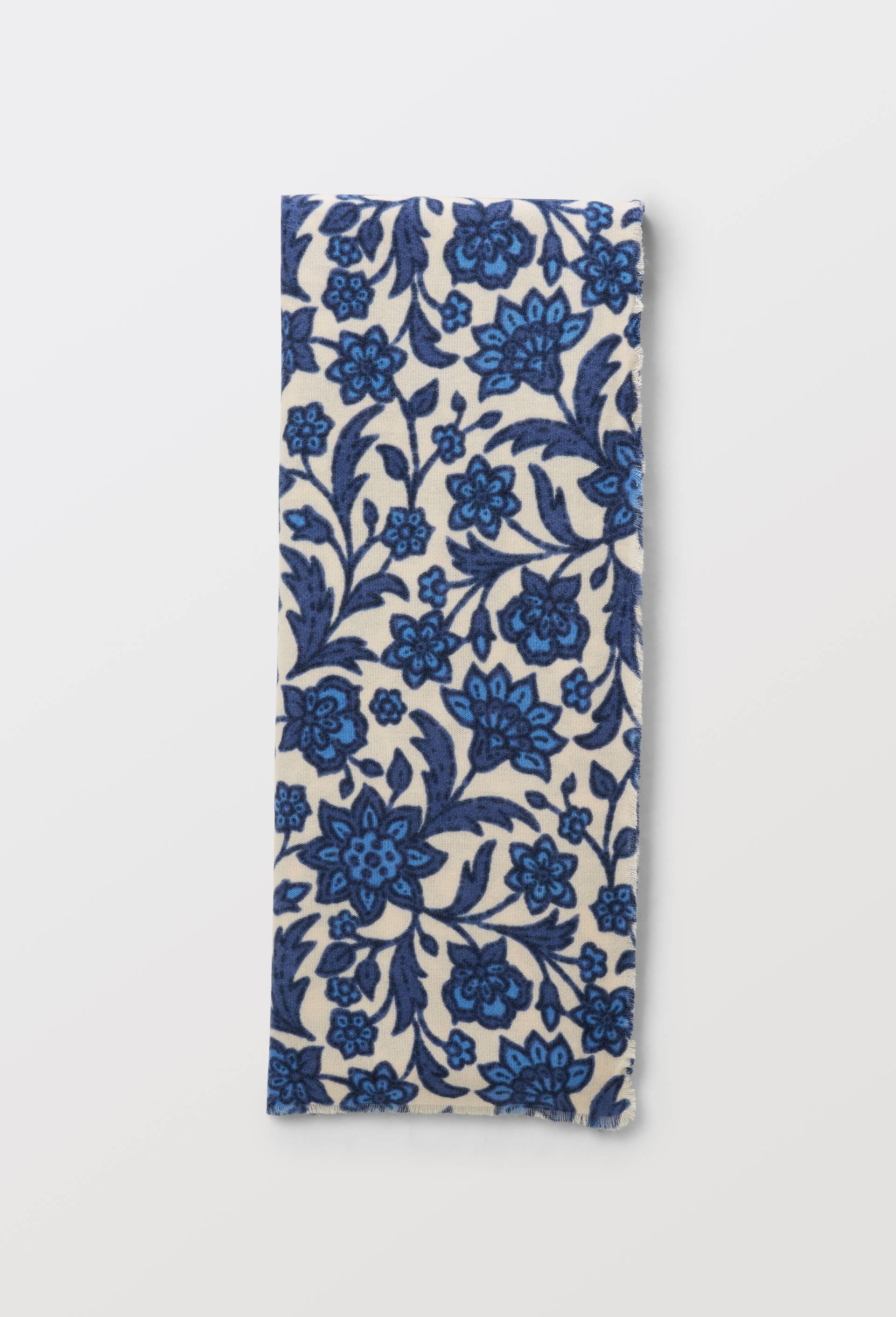 Echarpe chaude imprim&eacute;e, Bleu, swatch image