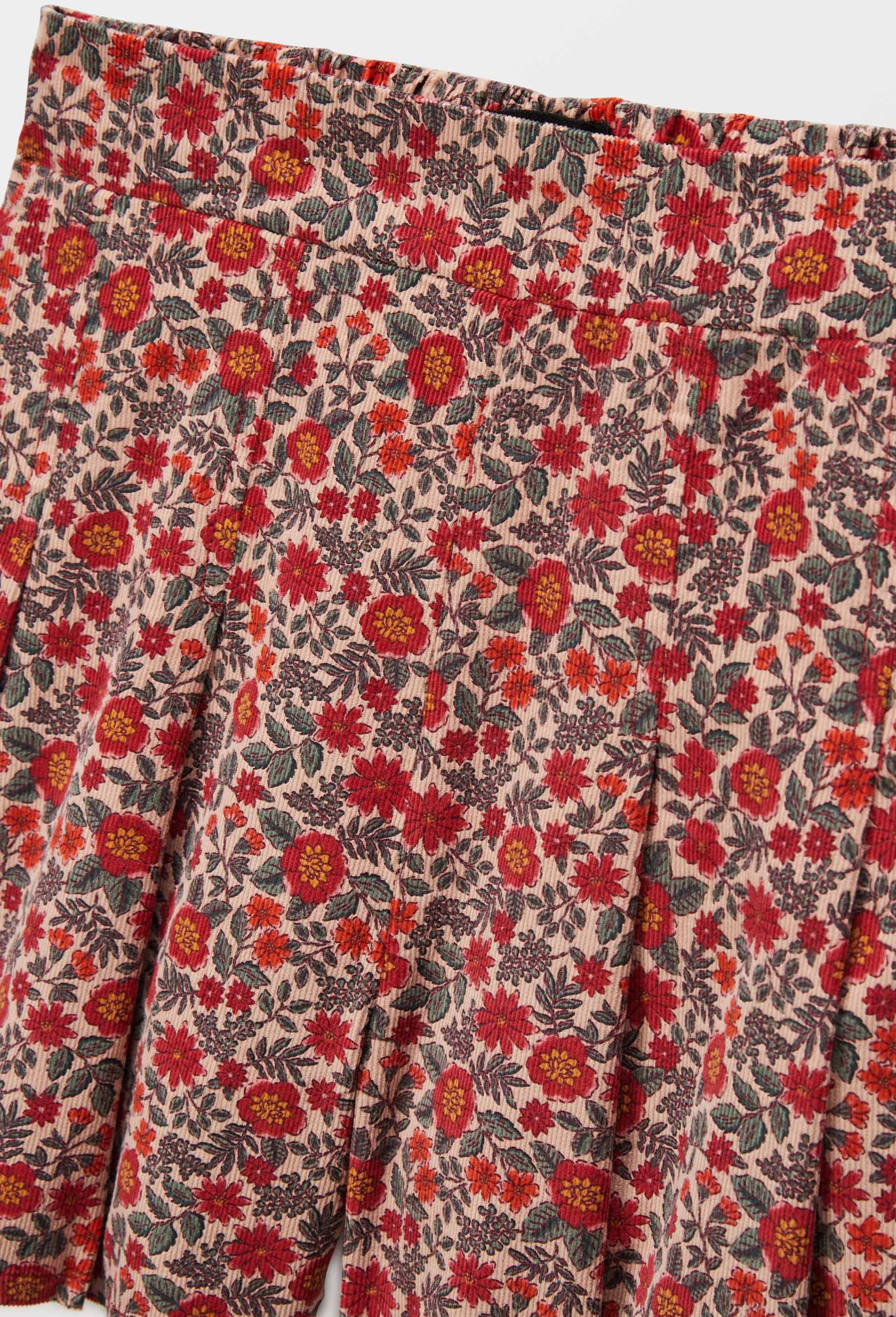 Jupe-short imprim&eacute; pliss&eacute;e, Beige, large image number 2