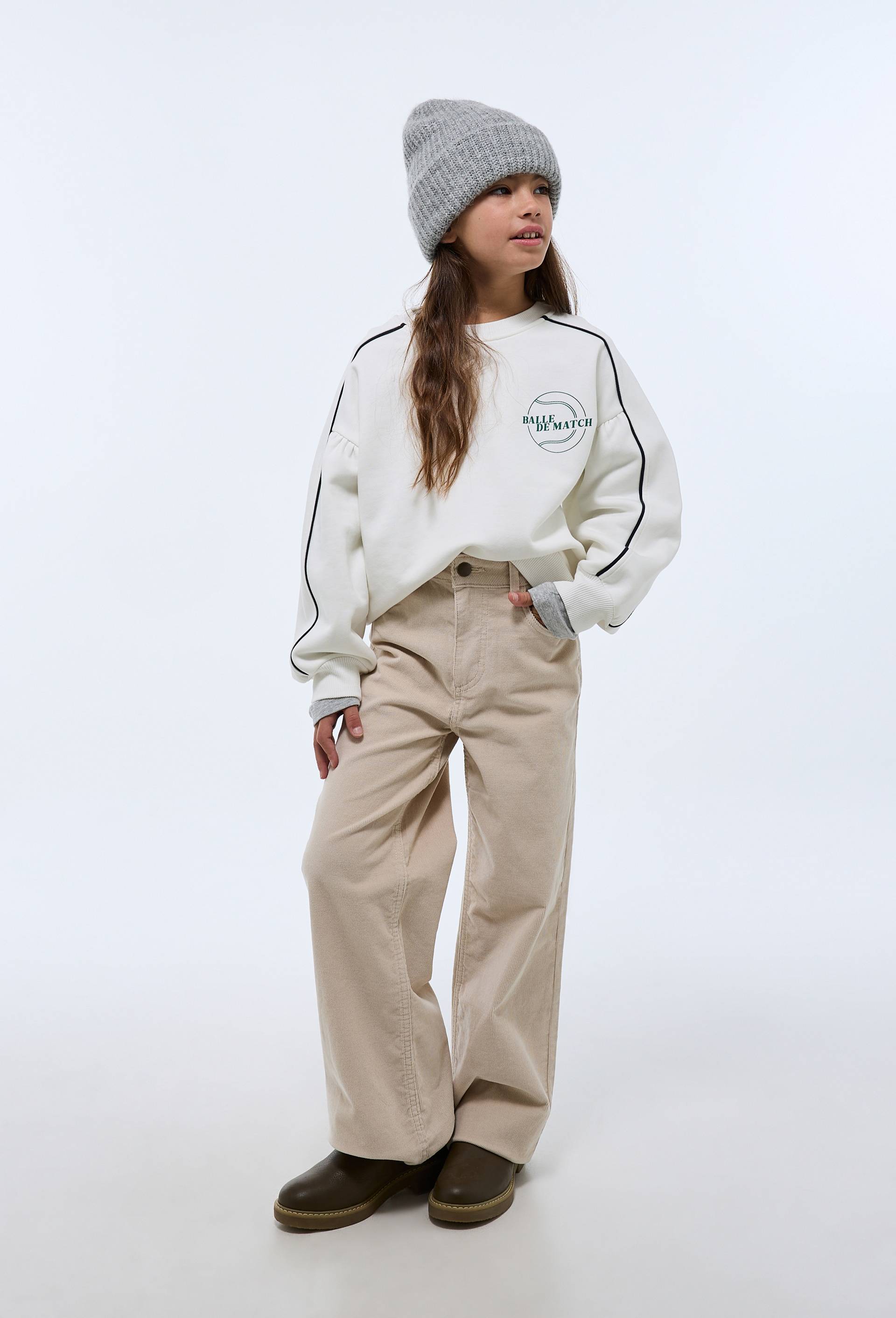 Jean large, Beige clair, large image number 0