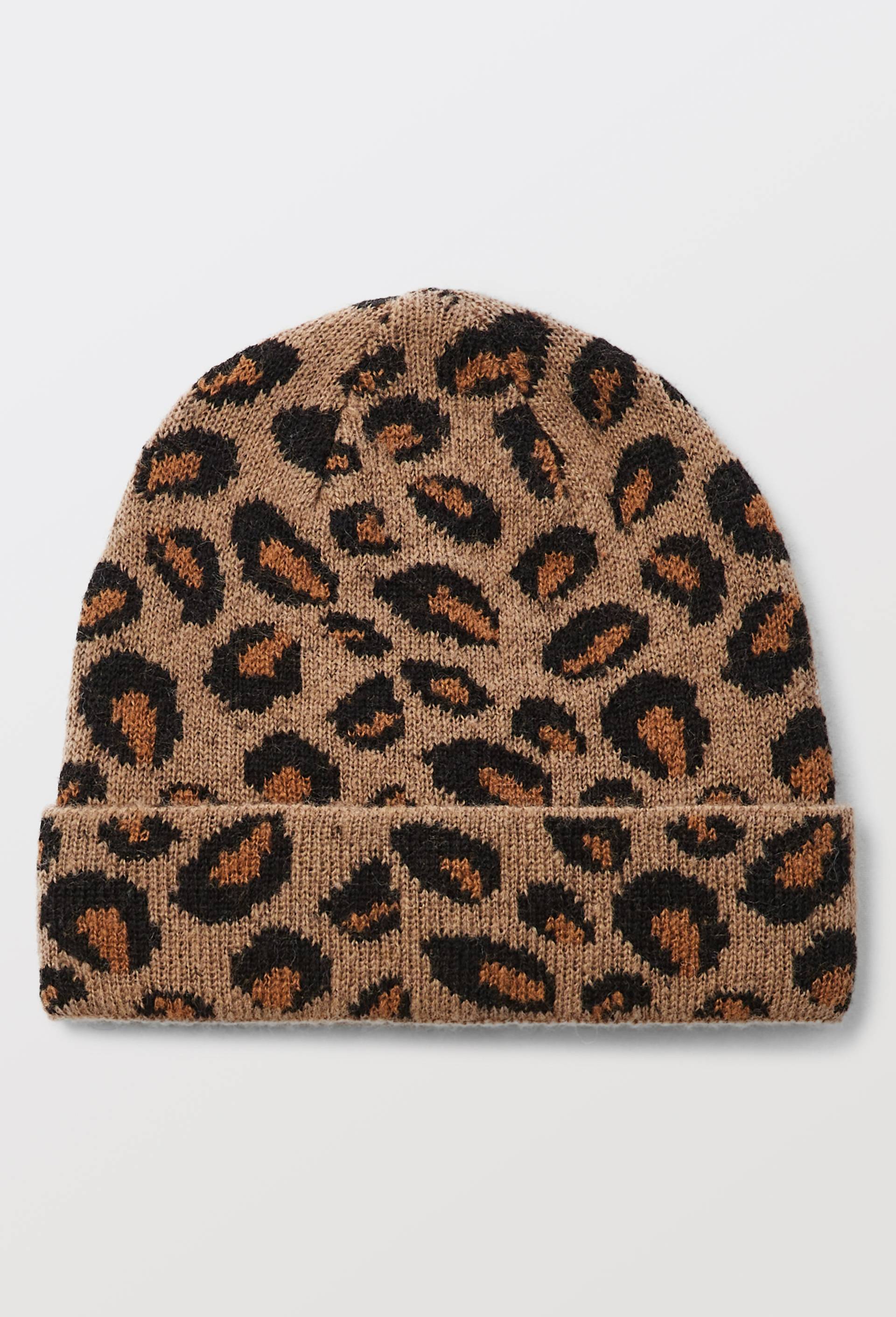Bonnet en maille contenant de la laine, Brun clair, large image number 0.0