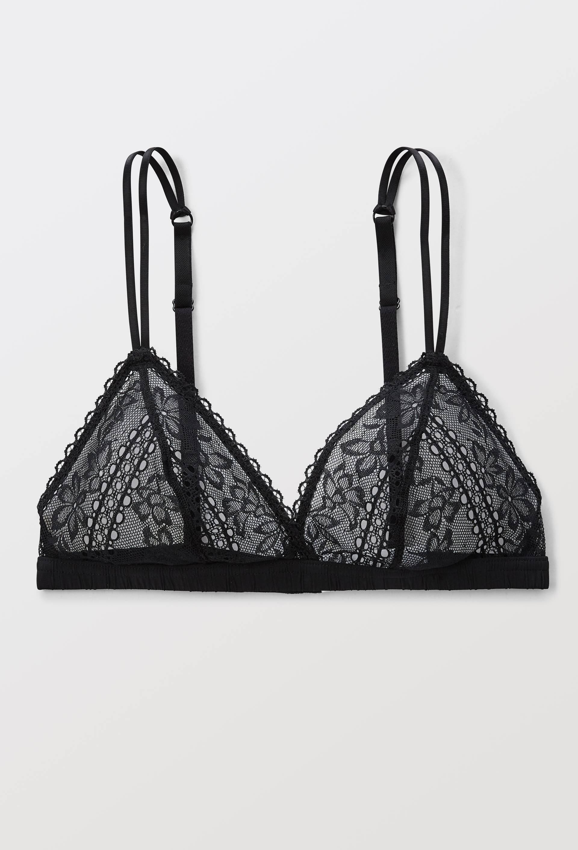 Soutien-gorge triangle DOLORES en dentelle, Noir, large image number 3