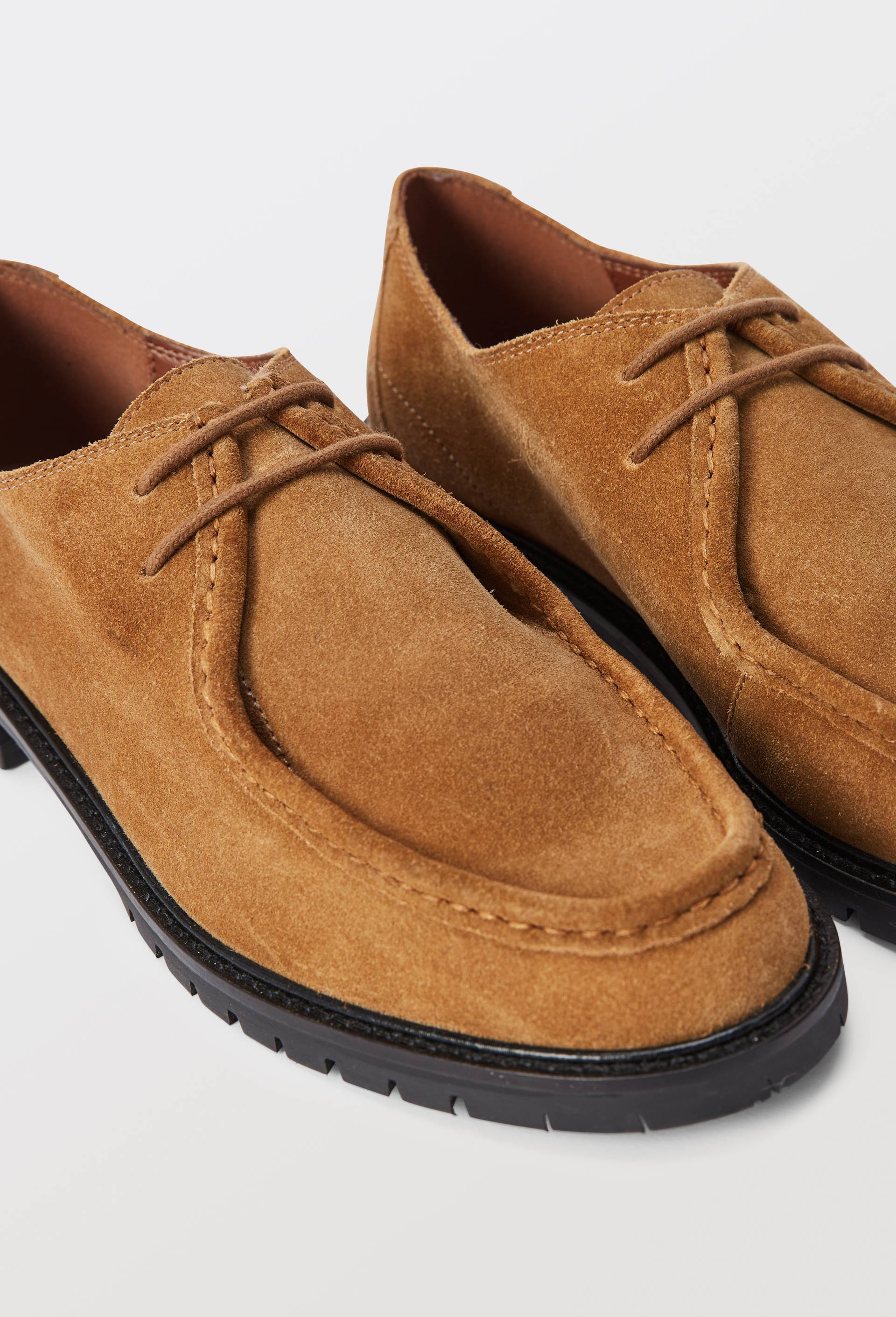 Derbies Monoprix Chaussure Derbies En Cuir BRUN CLAIR Pour Femme