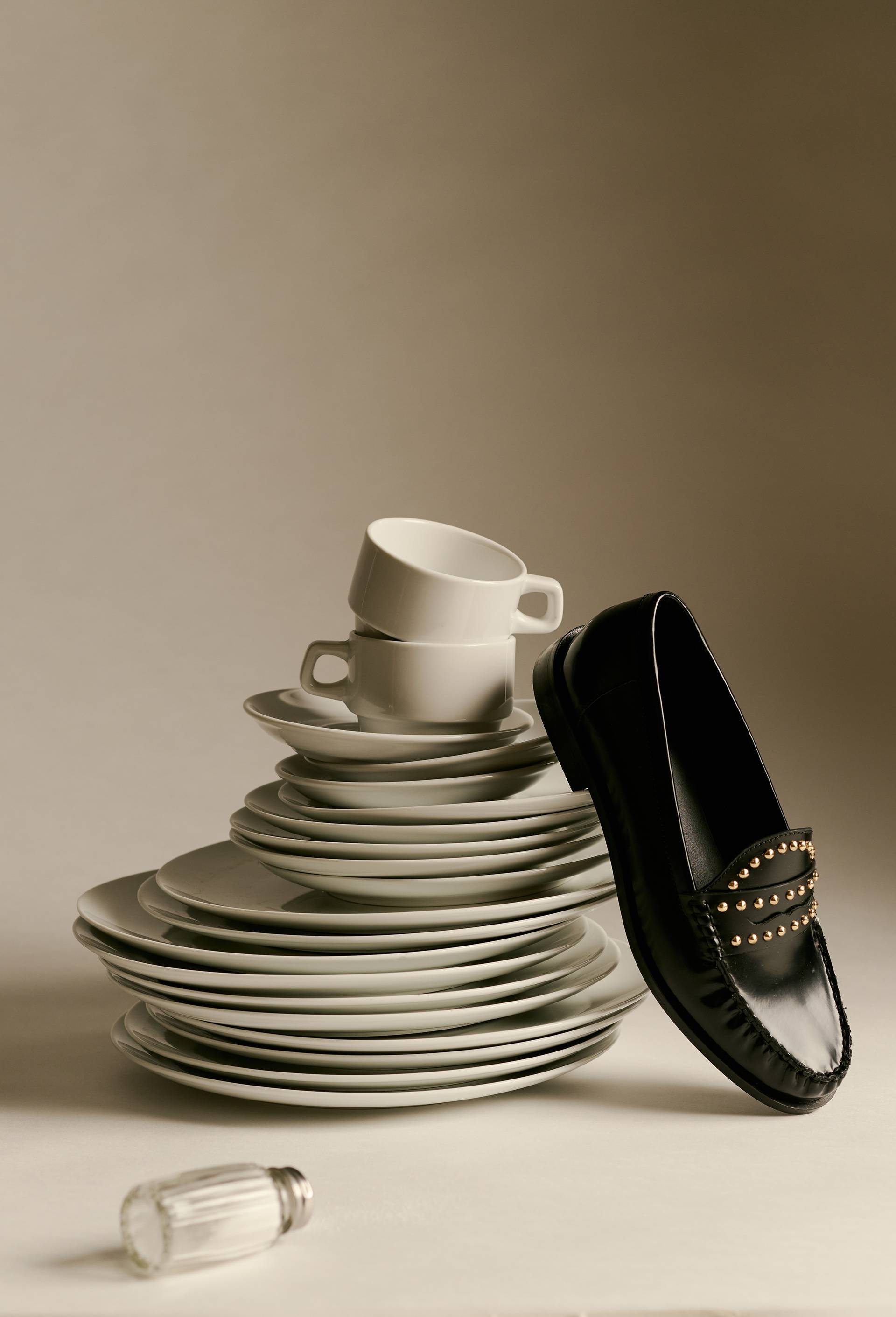 Mocassins cloutés en cuir - MONOPRIX PREMIUM - Modalova