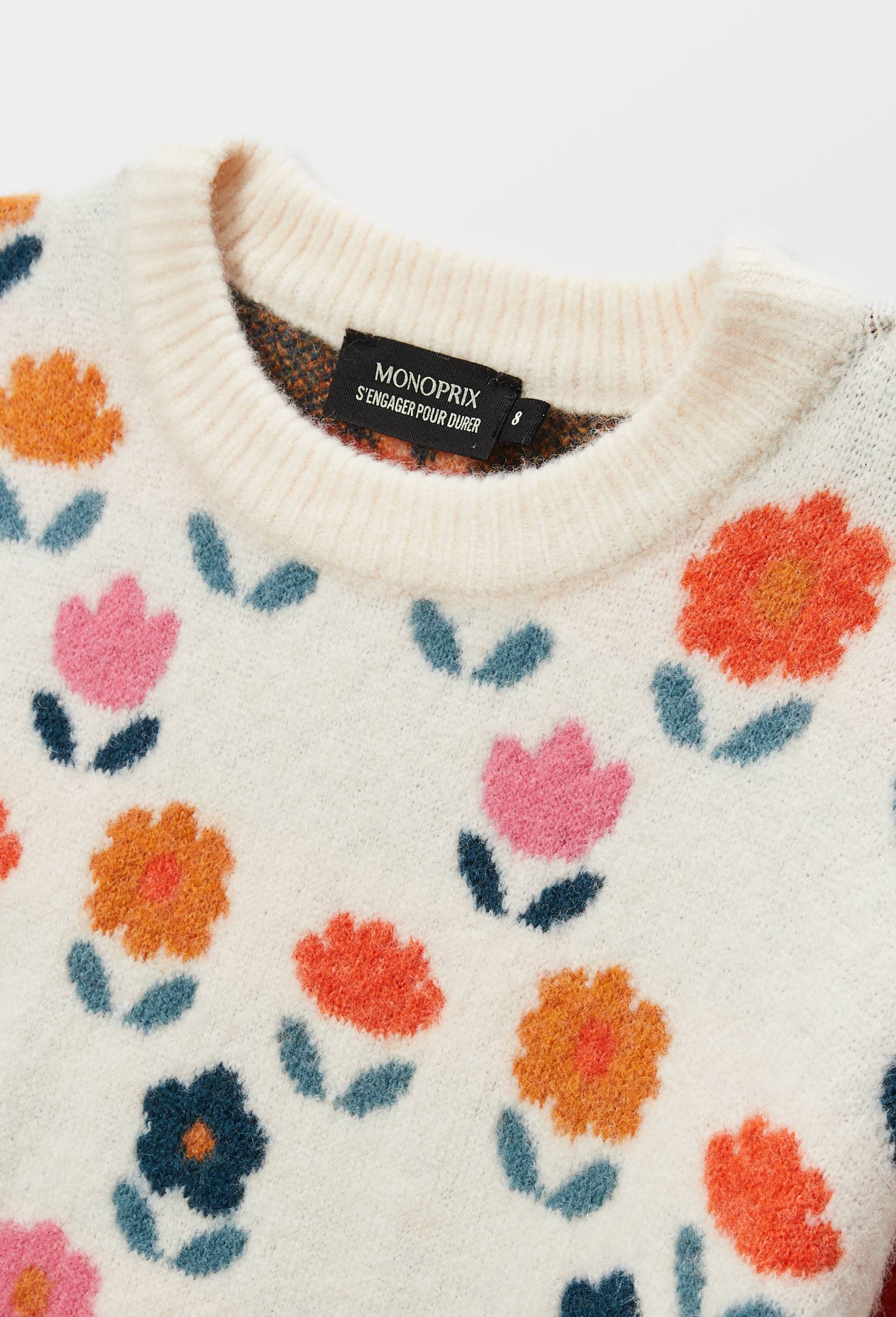 Pull jacquard, Beige clair, large image number 3
