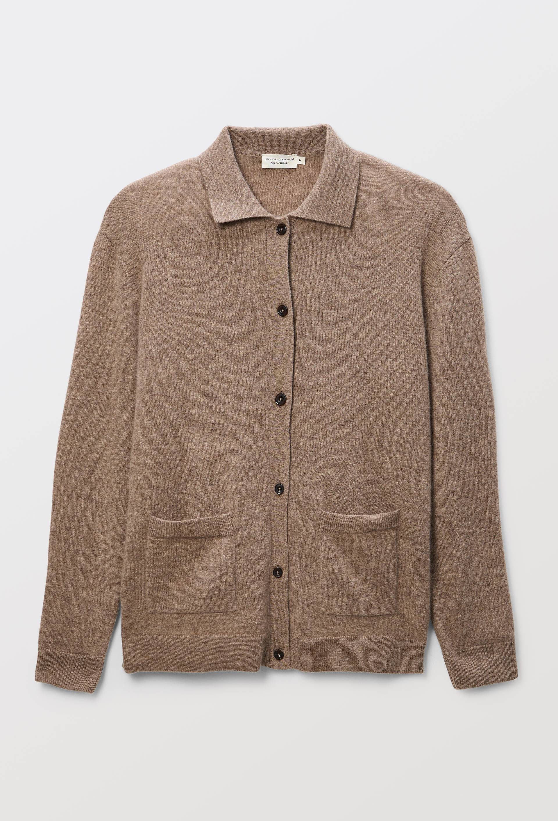 Cardigan uni en cachemire, Beige, large image number 2