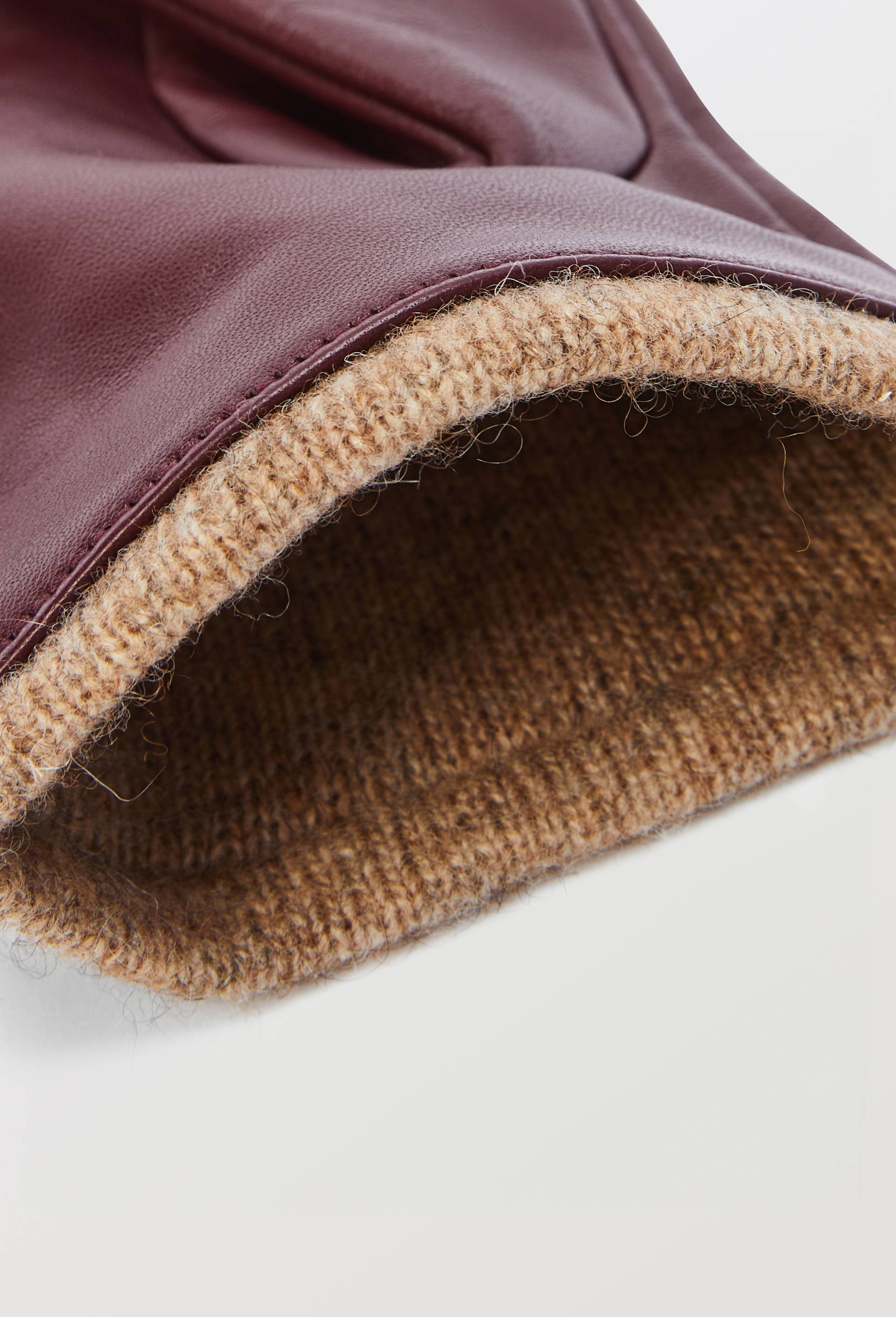 Gants tactiles en cuir, Rouge fonc&eacute;, large image number 1
