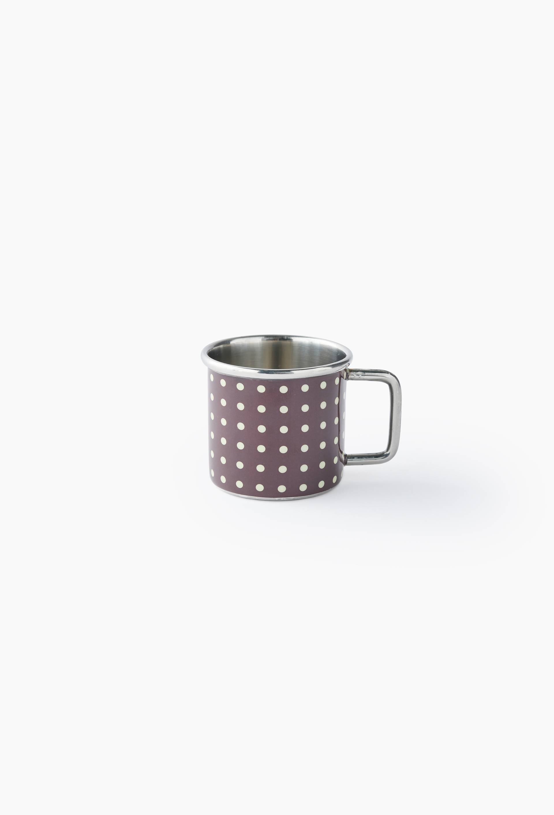 Tasse finition imprim&eacute;e, 19cl, en m&eacute;tal, Rouge fonc&eacute;, large image number 0