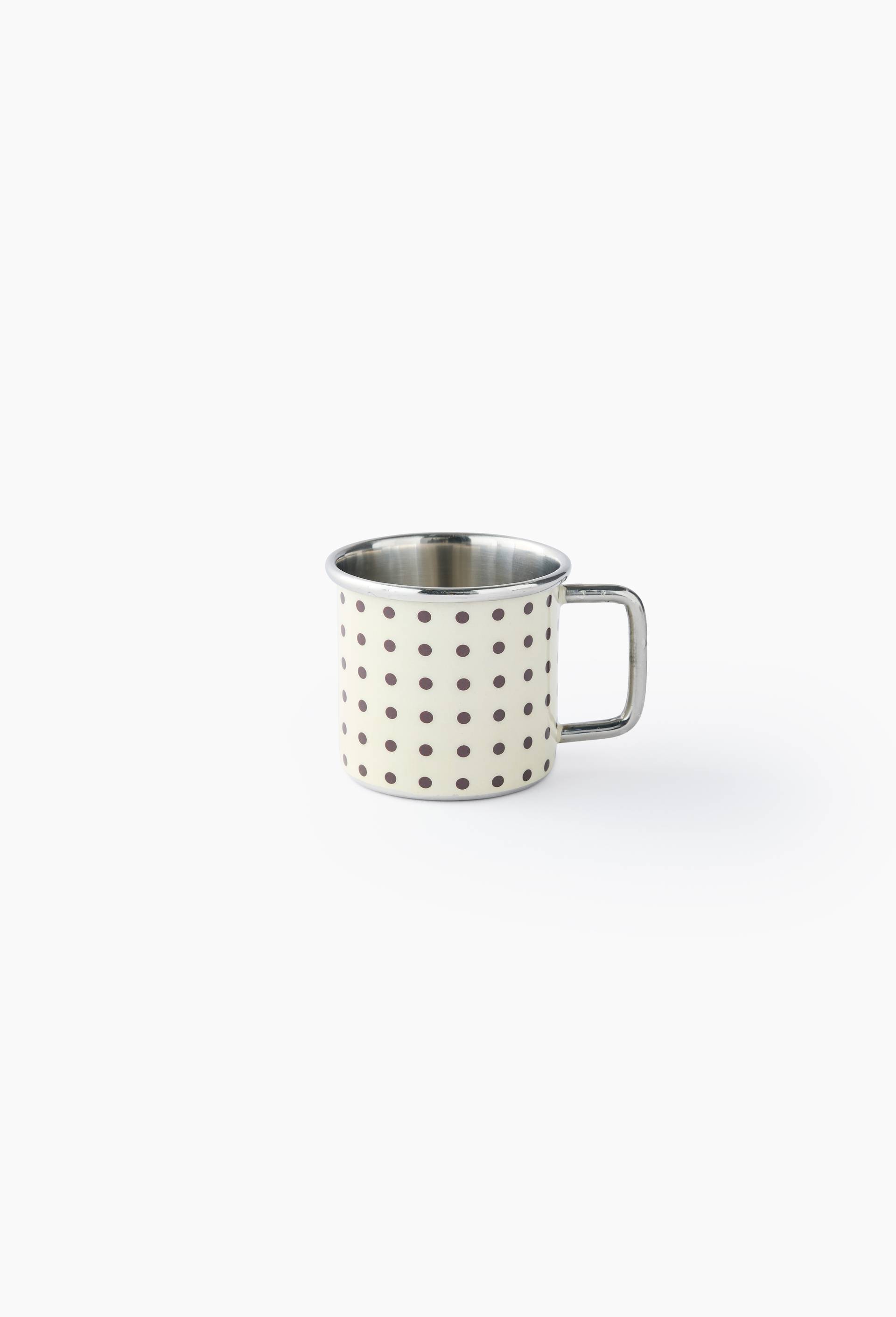 Tasse finition imprim&eacute;e, 19cl, en m&eacute;tal, Ecru, large image number 0