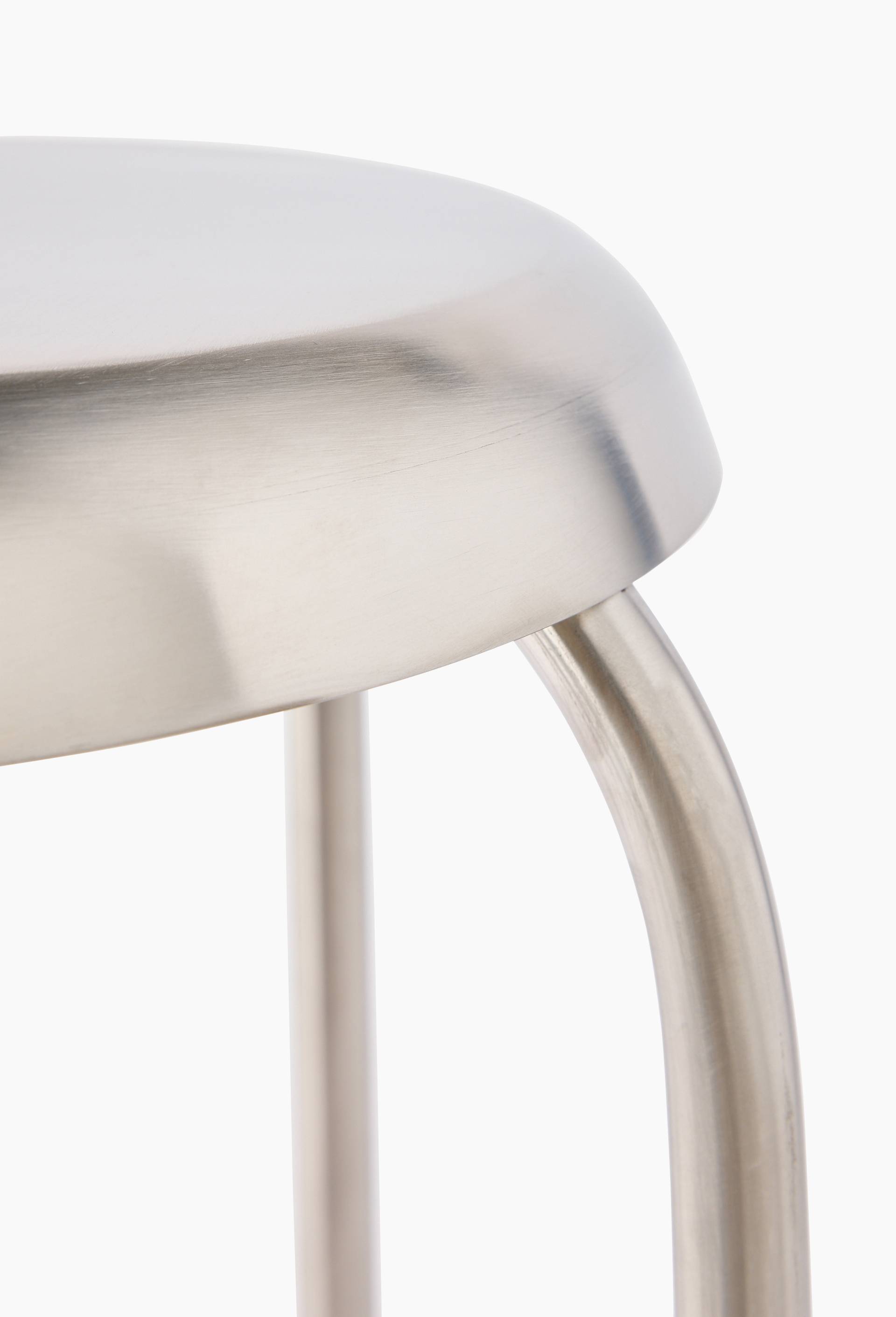 Tabouret inox, 34xH44cm, en m&eacute;tal, Argent, large image number 1