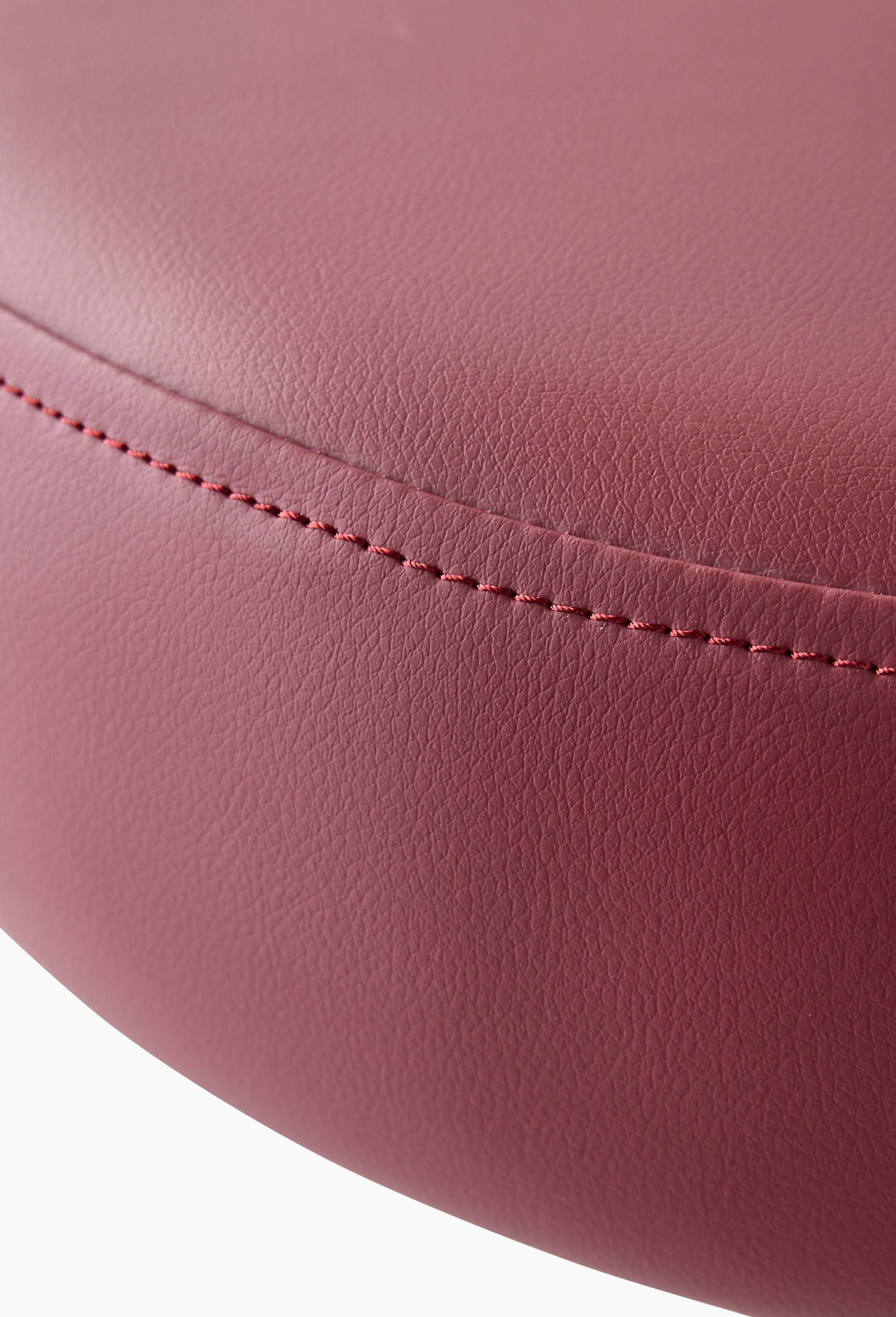 Tabouret, 45X45X45cm, en m&eacute;tal et skai, Rouge fonc&eacute;, large image number 1
