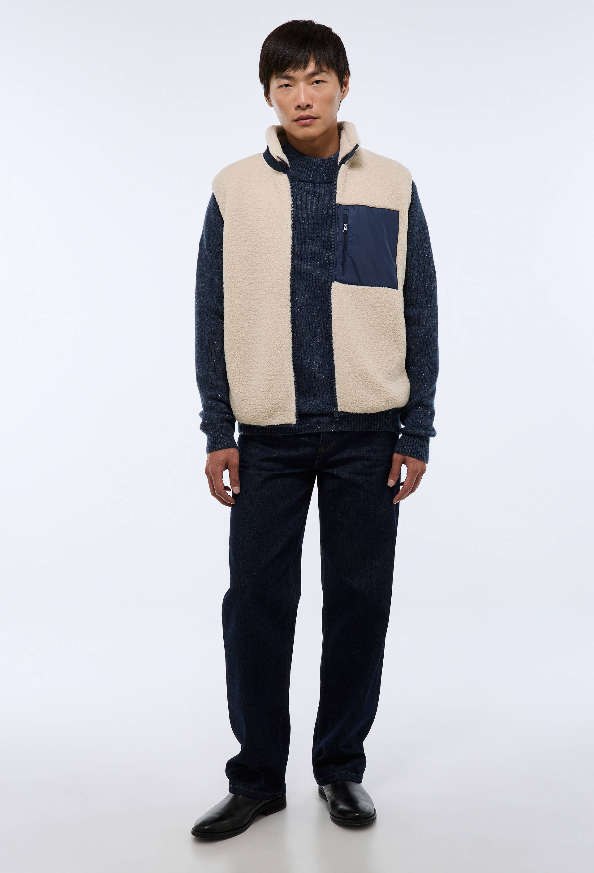 Veste sherpa sans manches - MONOPRIX - Modalova