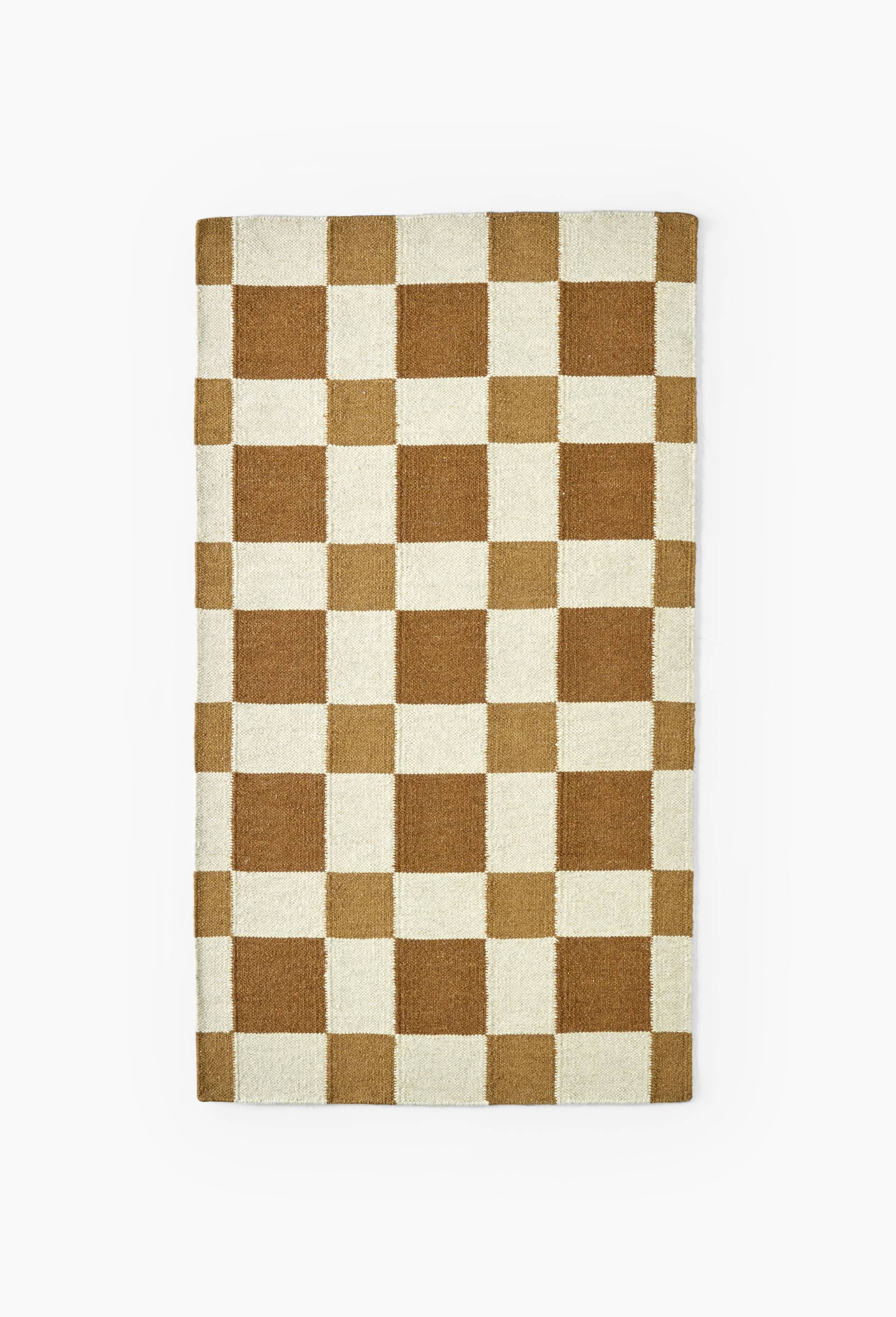 Tapis coton-laine, 160x90cm, Beige clair, large image number 1.0