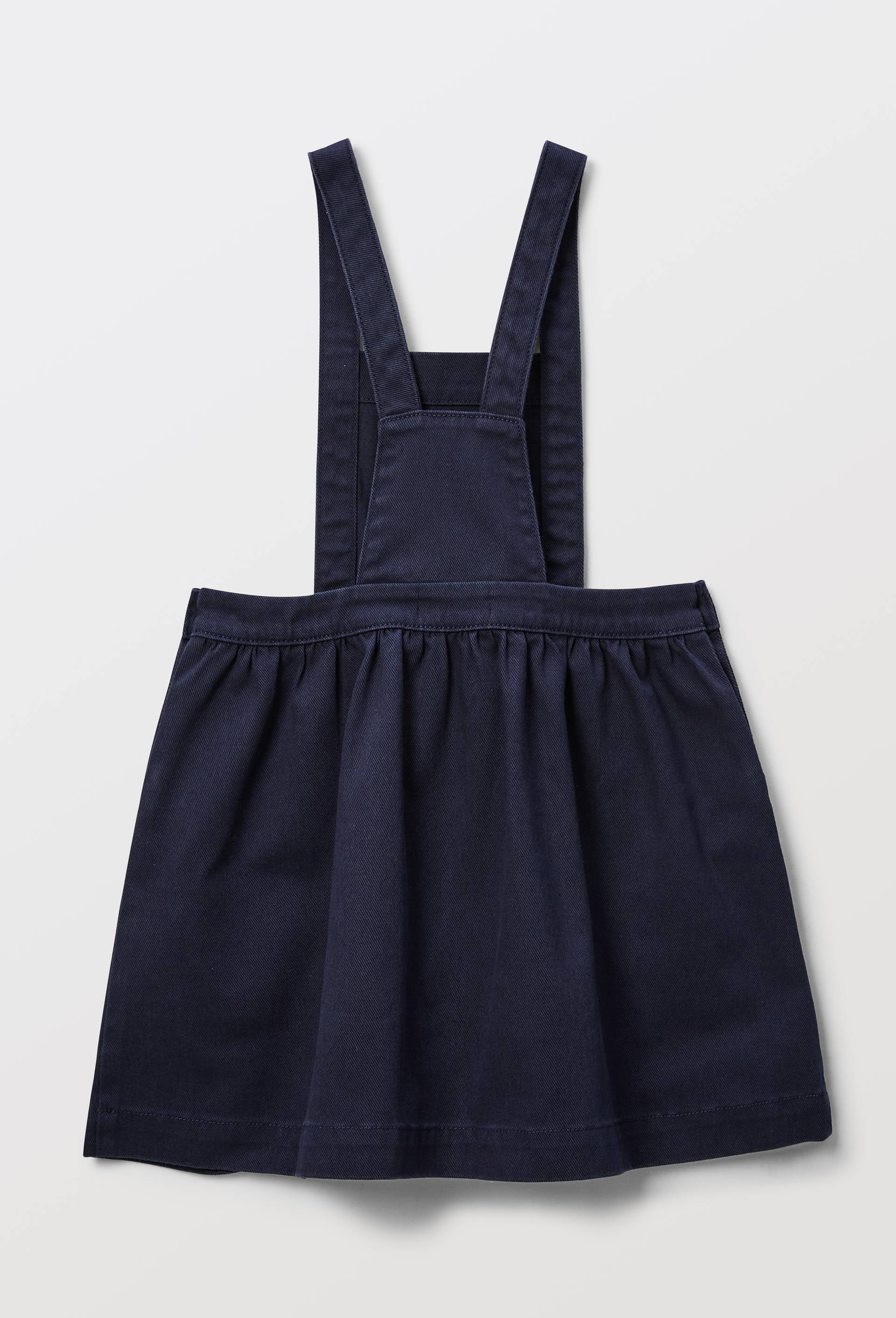 Robe chasuble brod&eacute;e en coton, Bleu fonc&eacute;, large image number 3