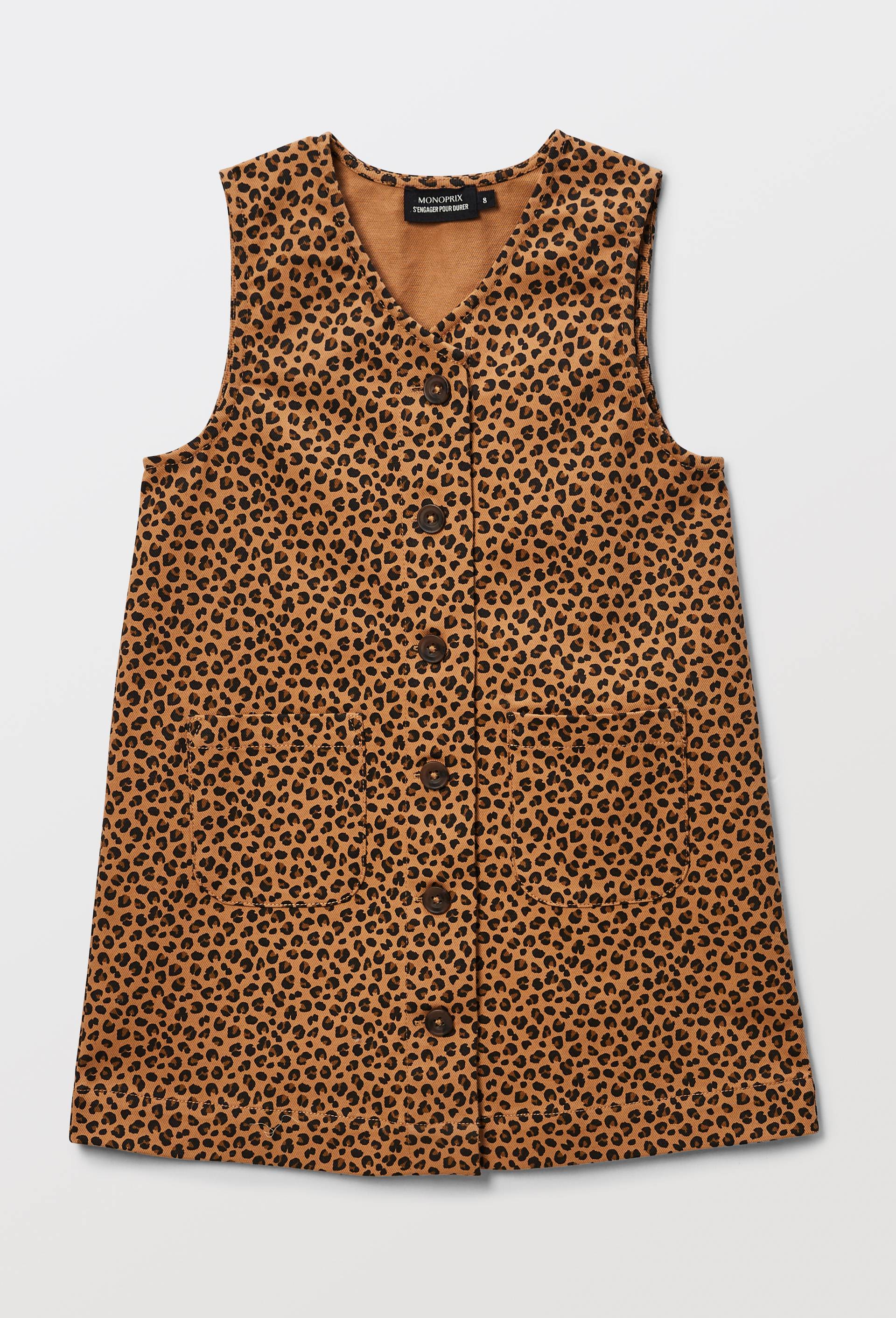 Robe léopard sans manche BRUN CLAIR pour enfant MONOPRIX