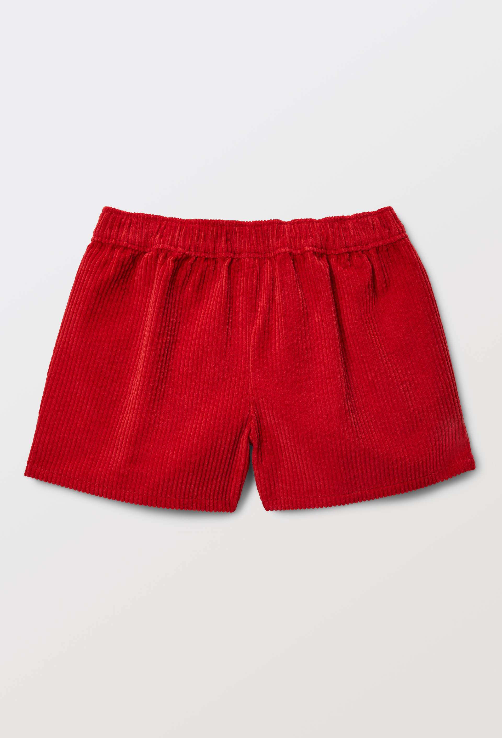 Jupe-short &agrave; boutons en velours, Rouge, large image number 1