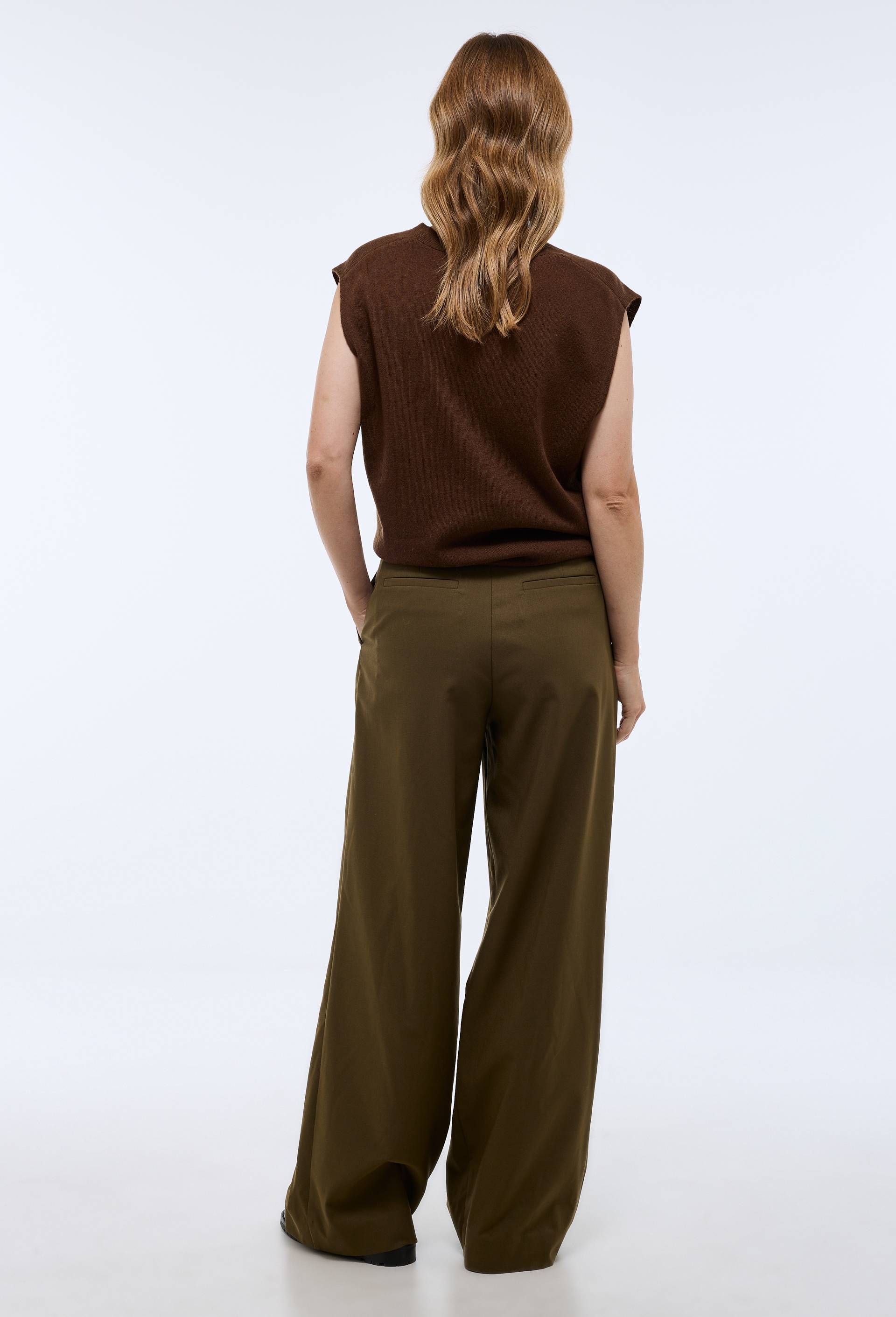 Pantalon tailleur large, Jaune fonc&eacute;, large image number 1