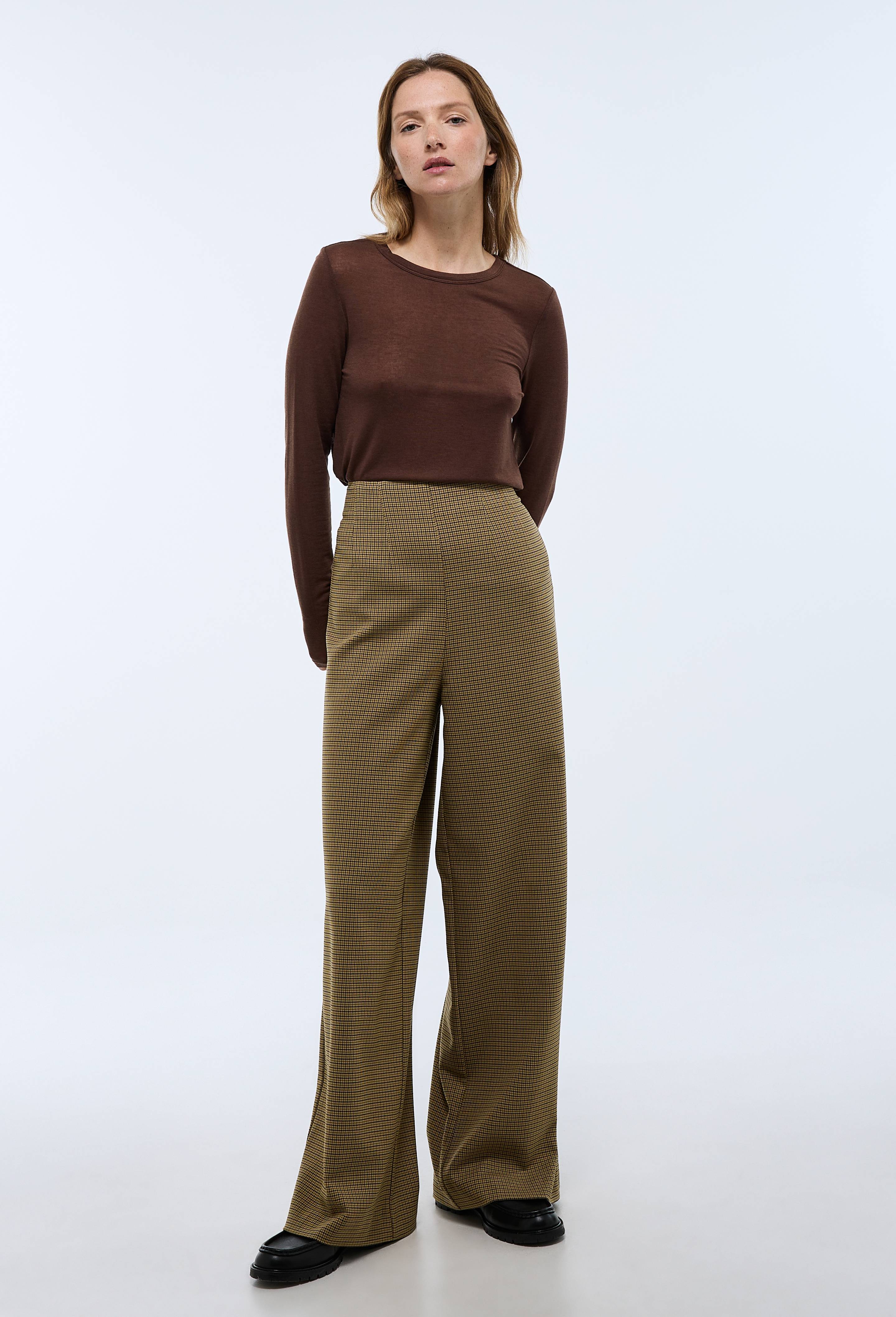 Pantalon &agrave; carreaux, Beige, large image number 1