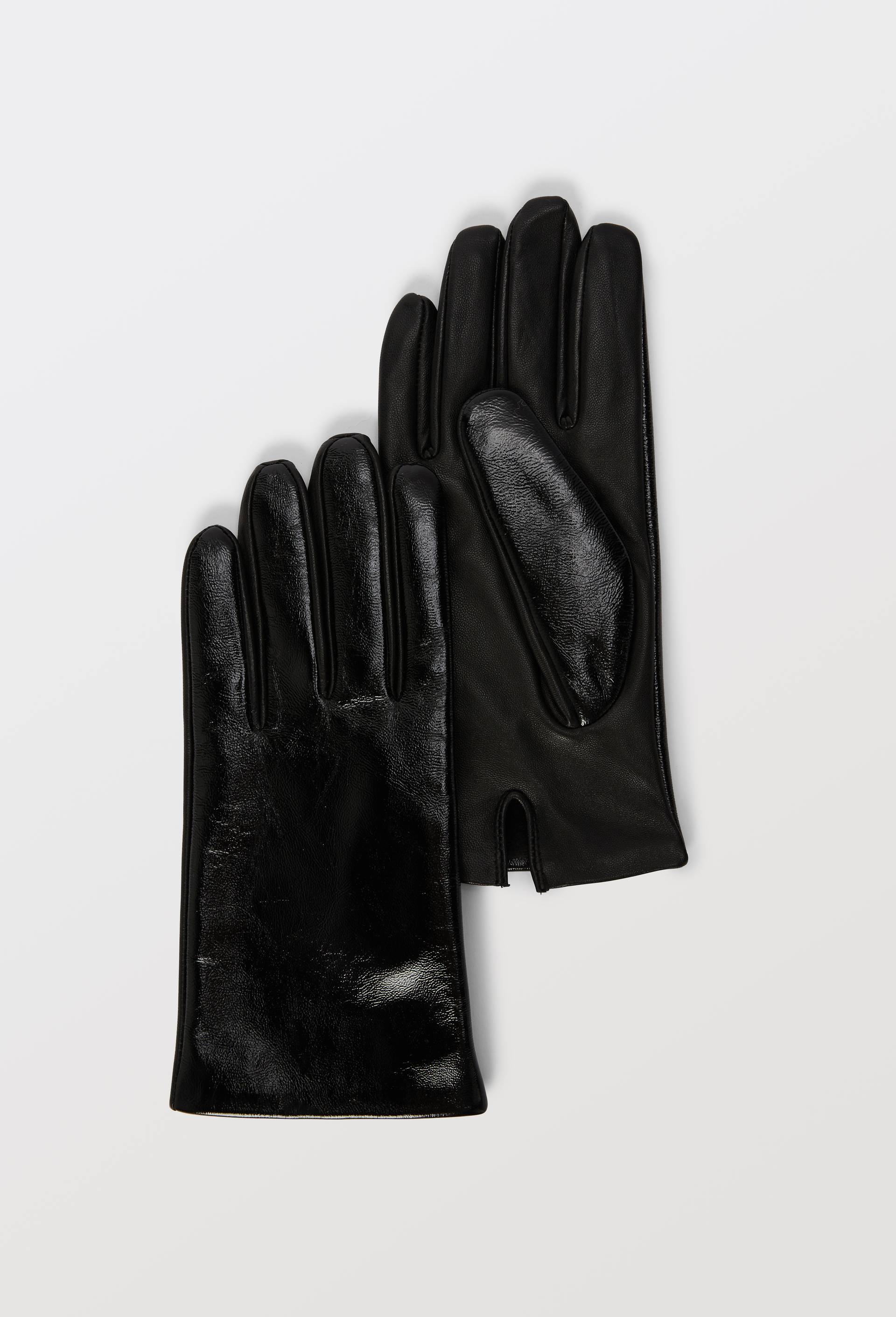 Gants vinyle en cuir, Noir, large image number 2