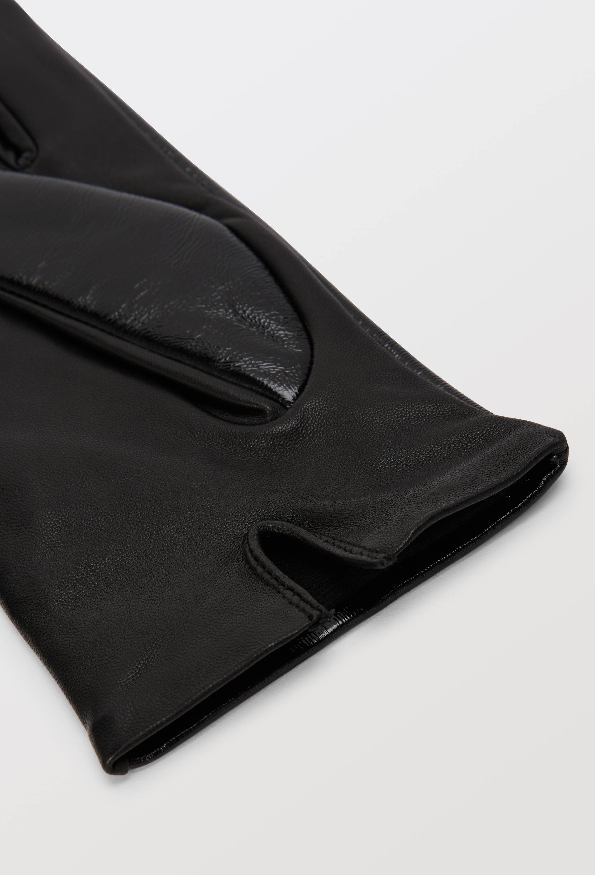 Gants vinyle en cuir, Noir, large image number 3