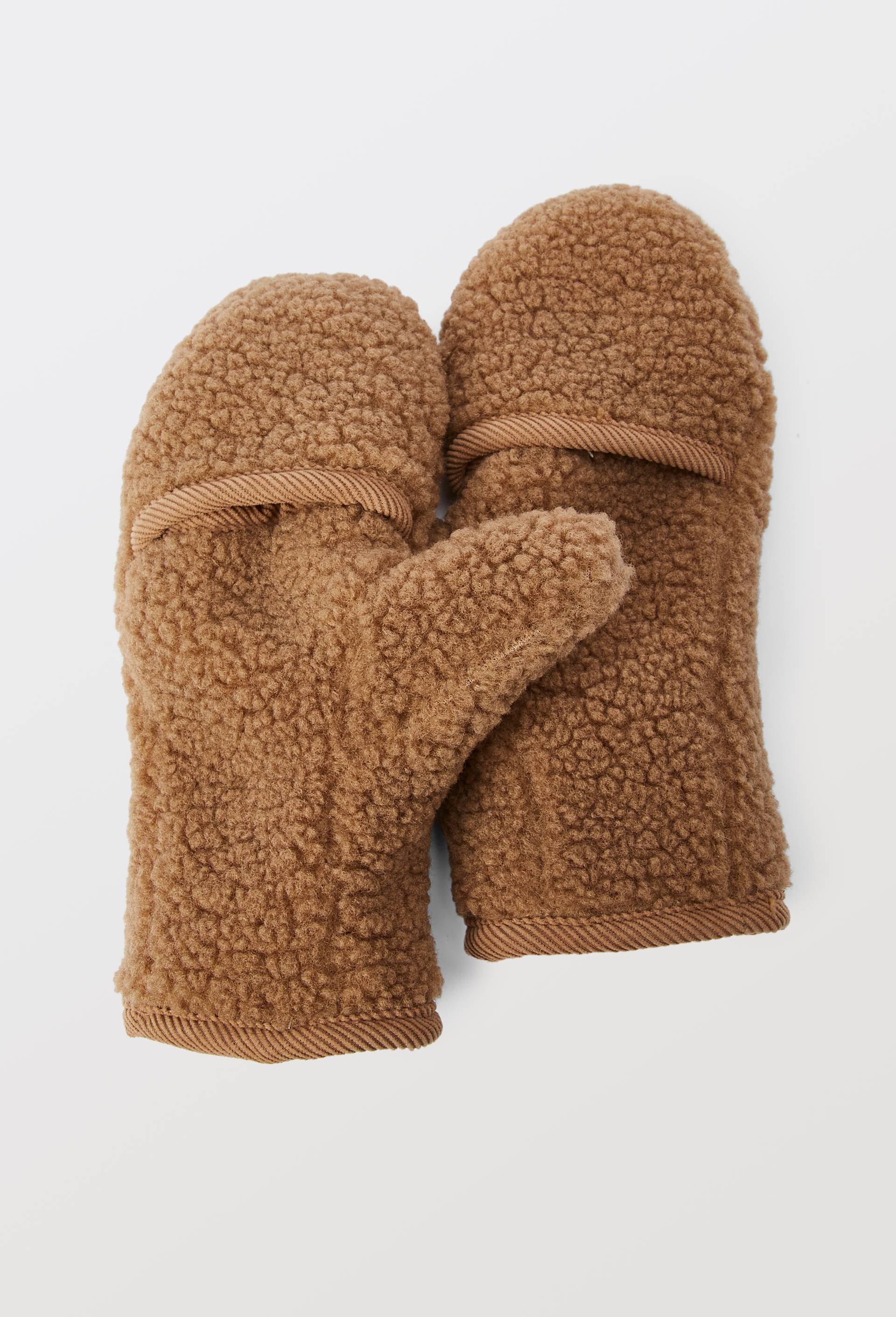 Moufles en sherpa, Brun, large image number 0