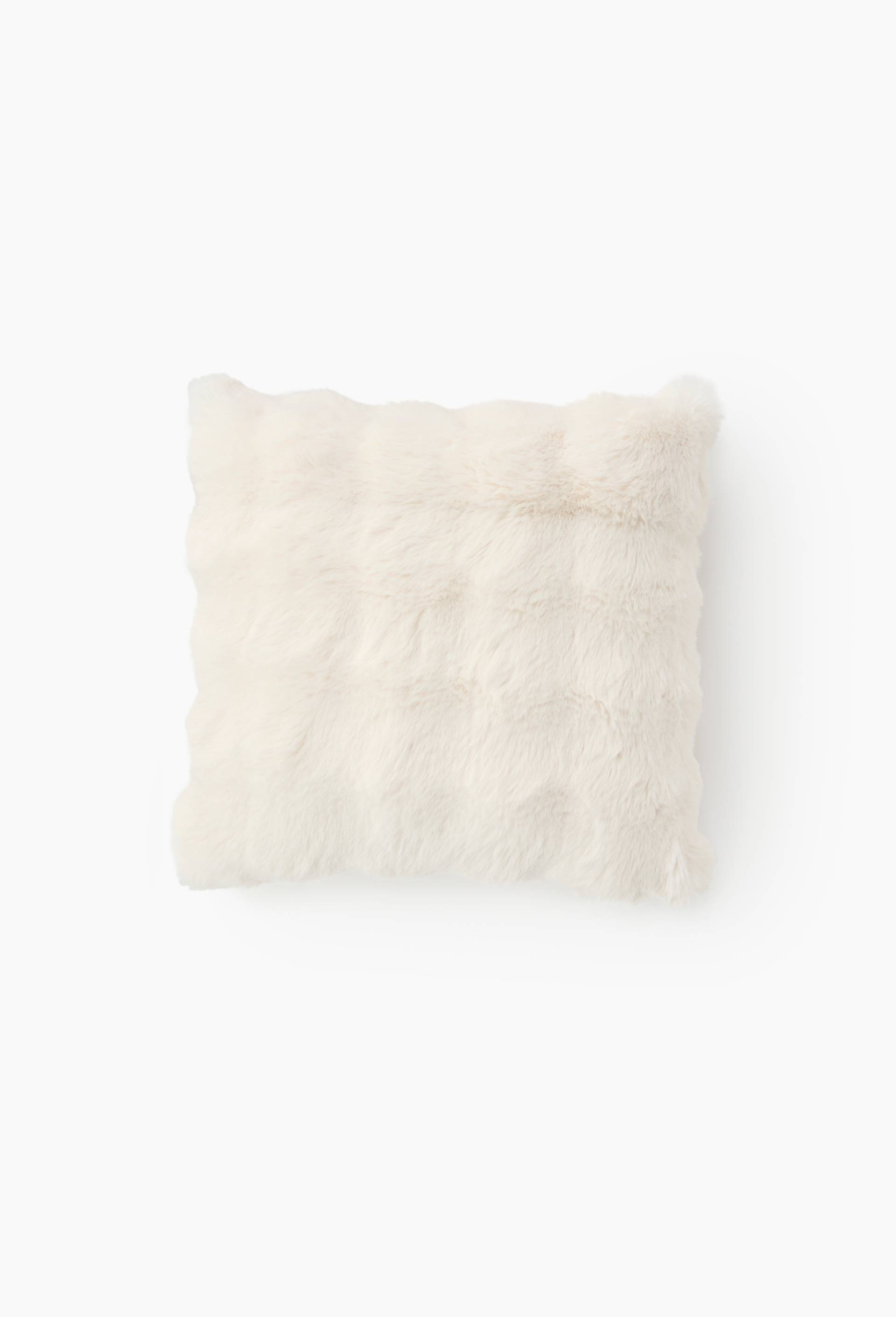 Coussin, 45x45cm, 100% polyester recycl&eacute;, OEKOTEX, GRS, Ecru, large image number 0