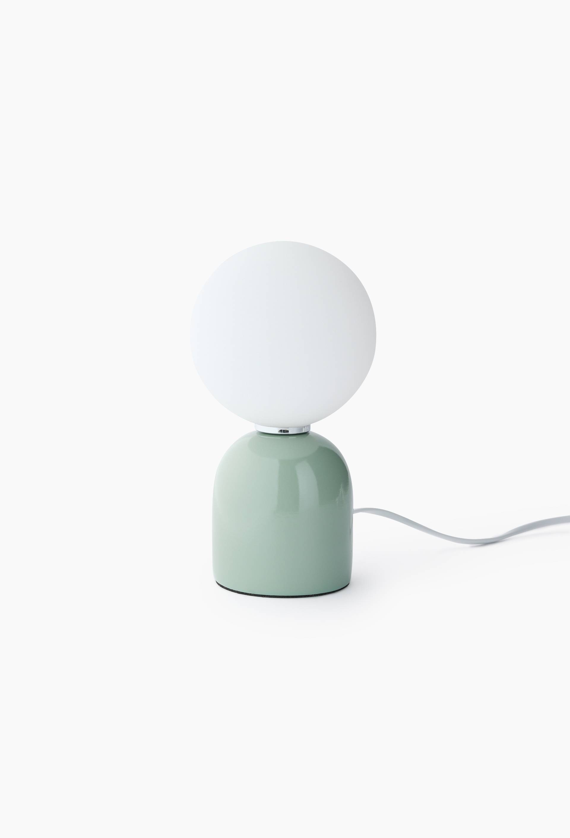 Lampe boule, 12xH22cm, en m&eacute;tal, Vert clair, large image number 0