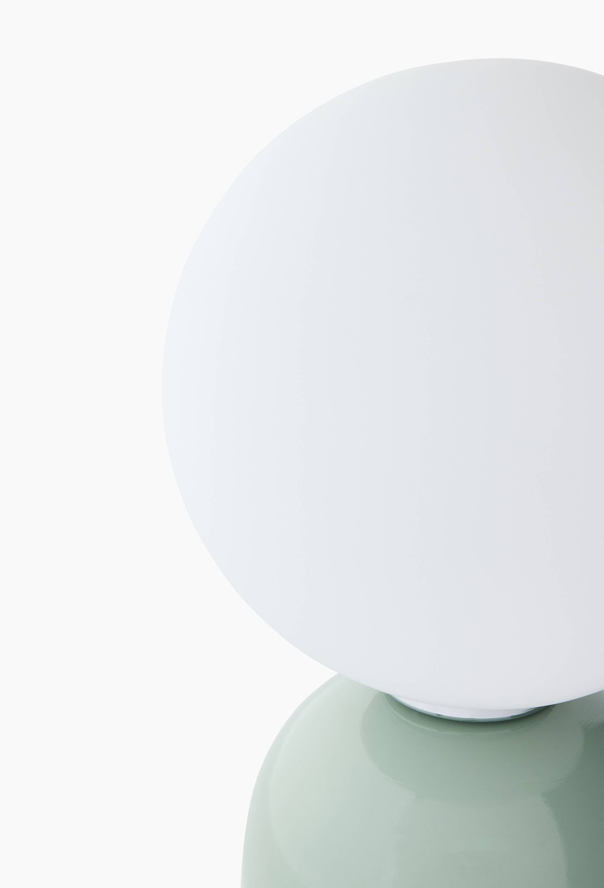 Lampe boule, 12xH22cm, en m&eacute;tal, Vert clair, large image number 1