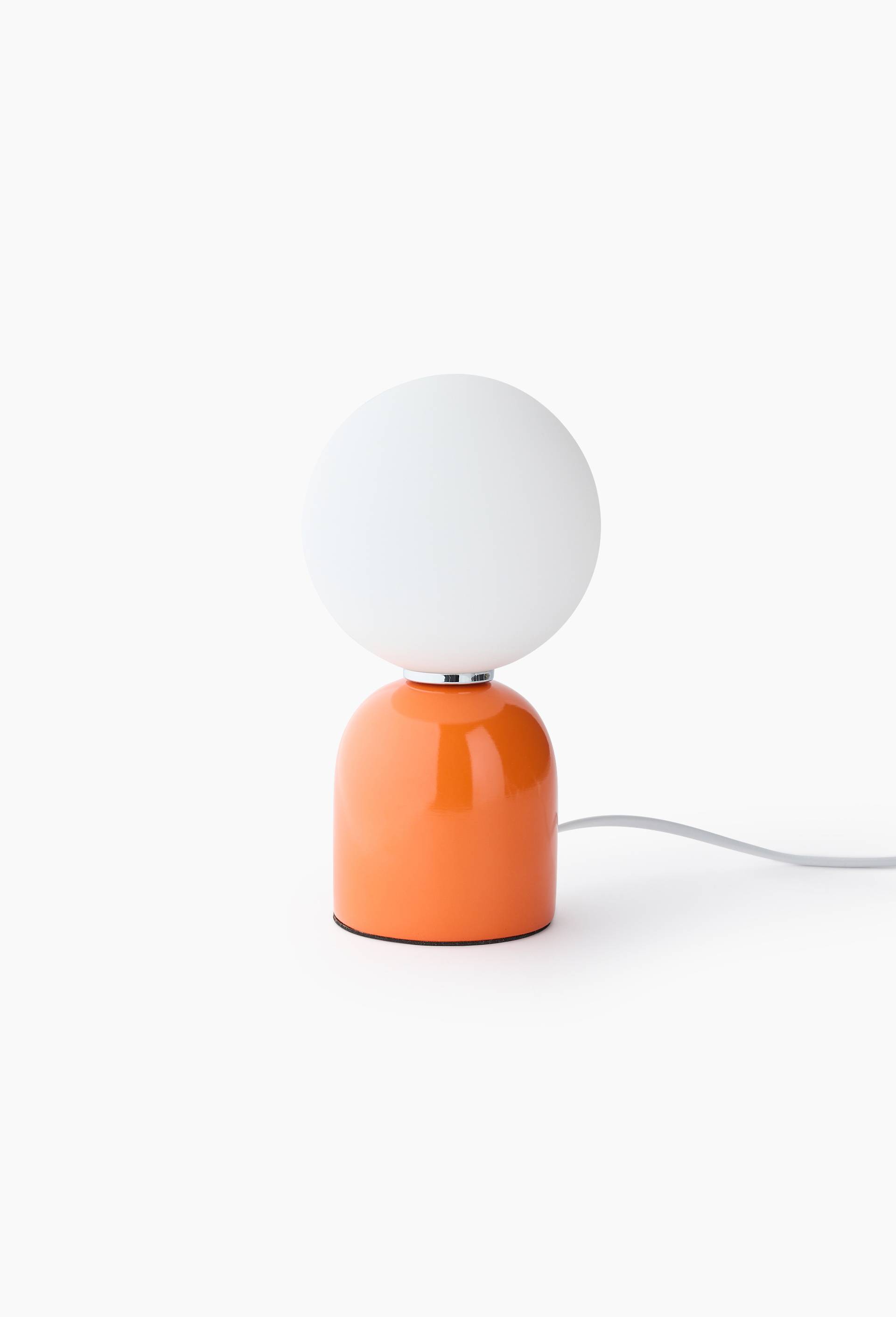 Lampe boule, 12xH22cm, en m&eacute;tal, Orange, swatch image