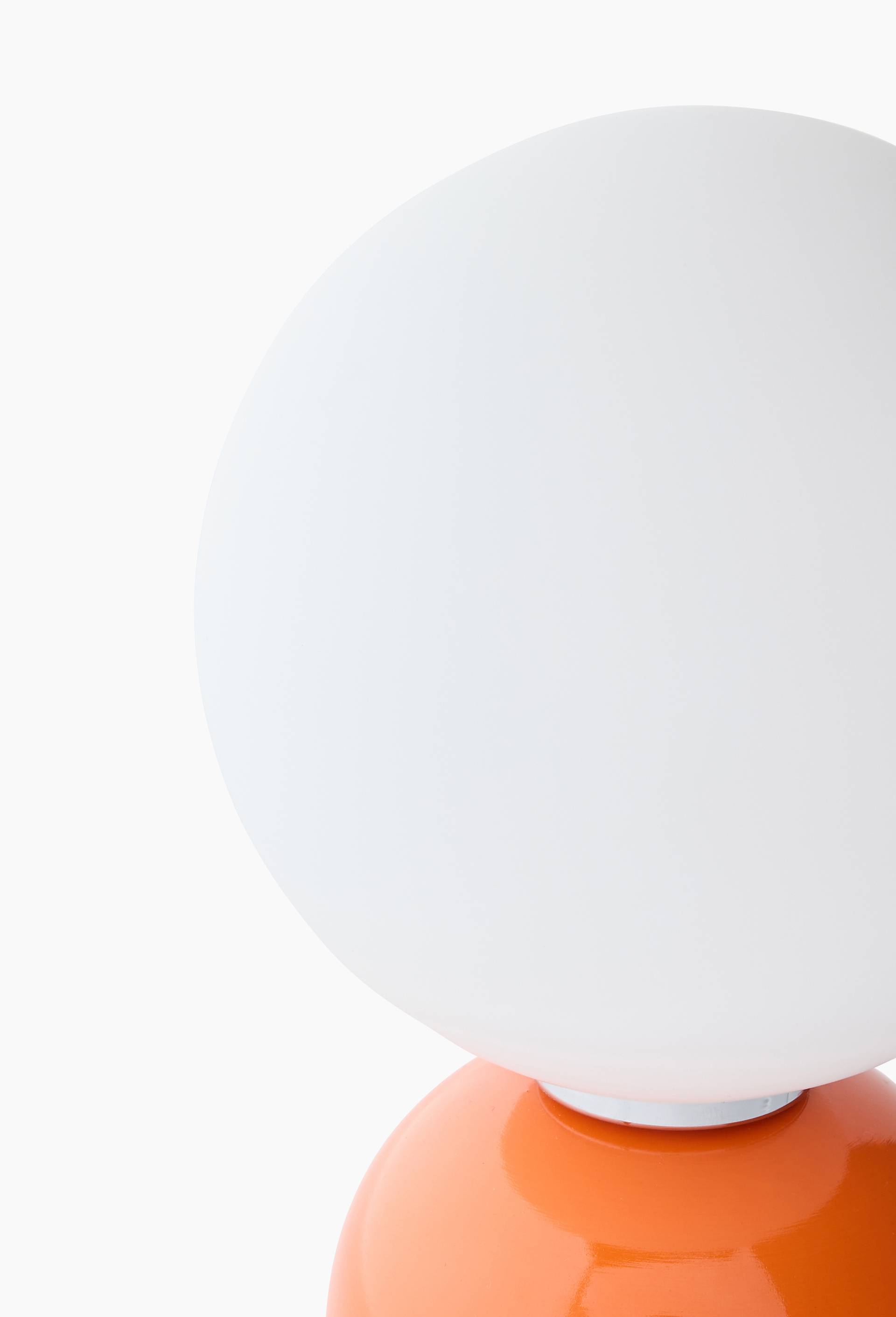 Lampe boule, 12xH22cm, en m&eacute;tal, Orange, large image number 1.0