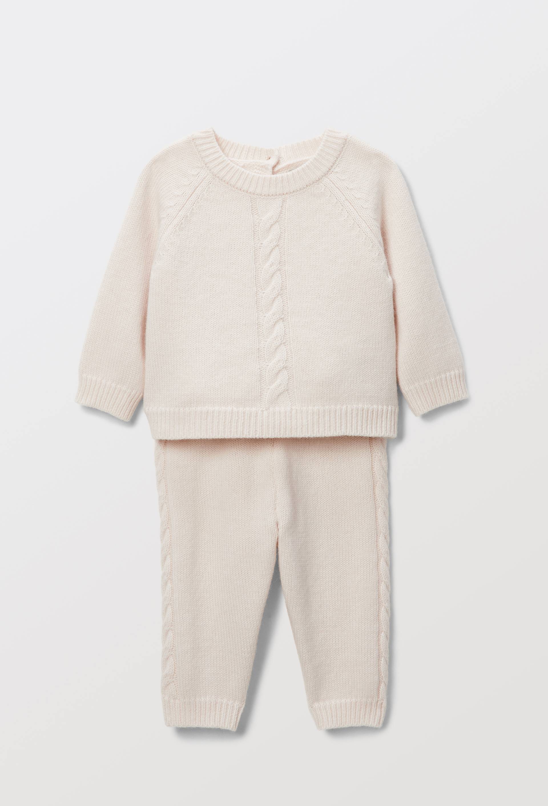 Ensemble pull et pantalon en tricot contenant de la laine, Beige clair, large image number 1