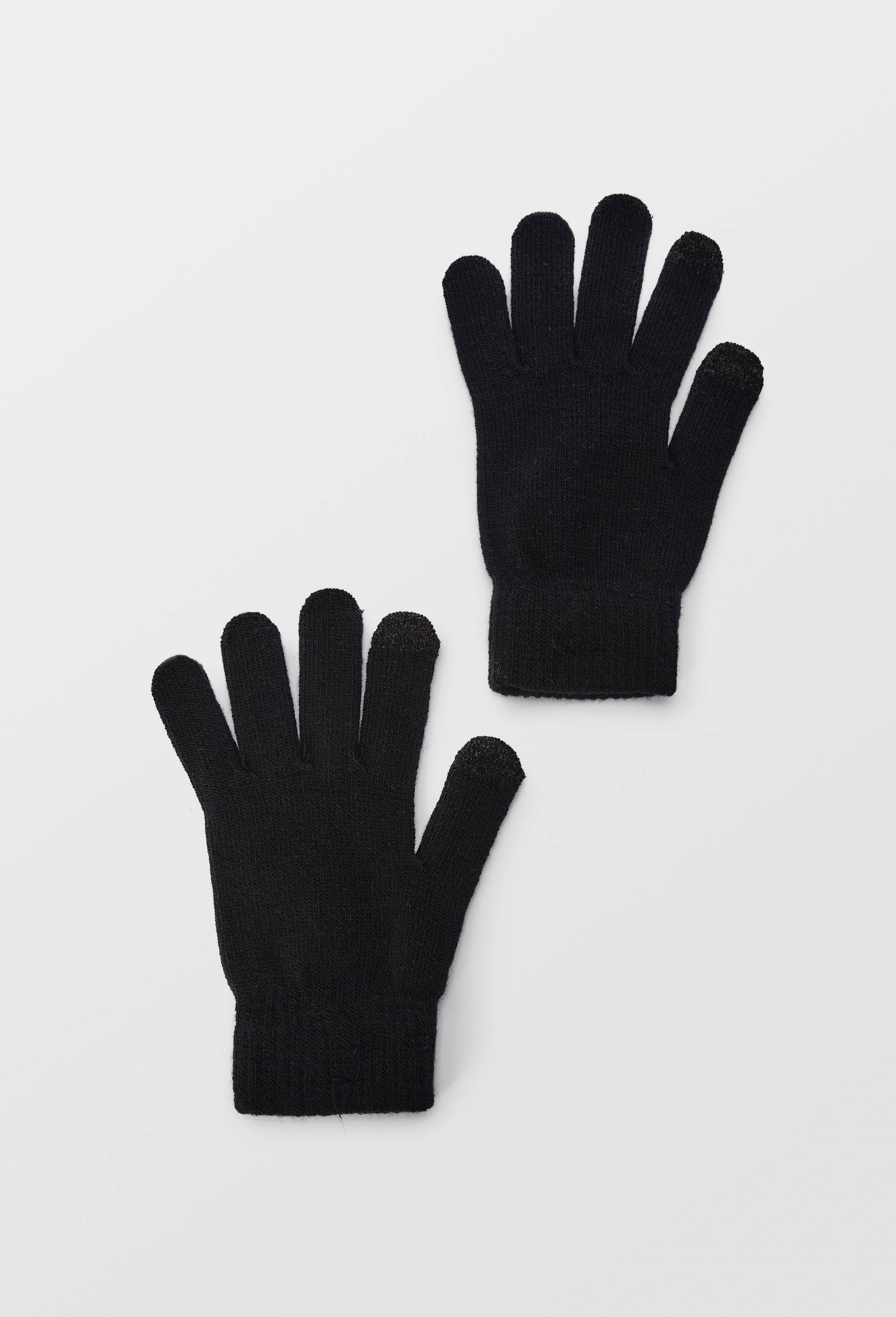 Gants tactiles en maille, Noir, large image number 0.0