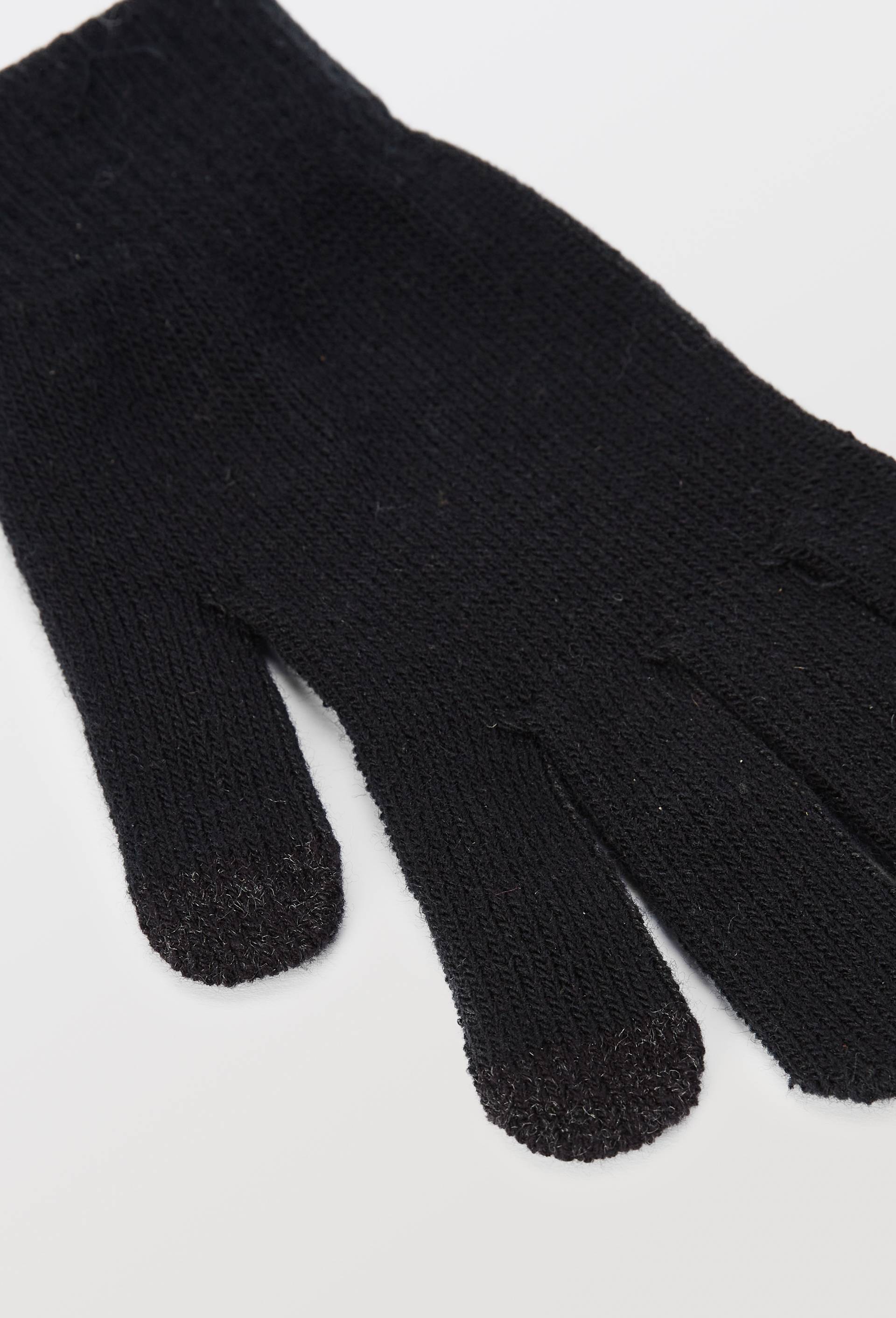 Gants tactiles en maille, Noir, large image number 1.0