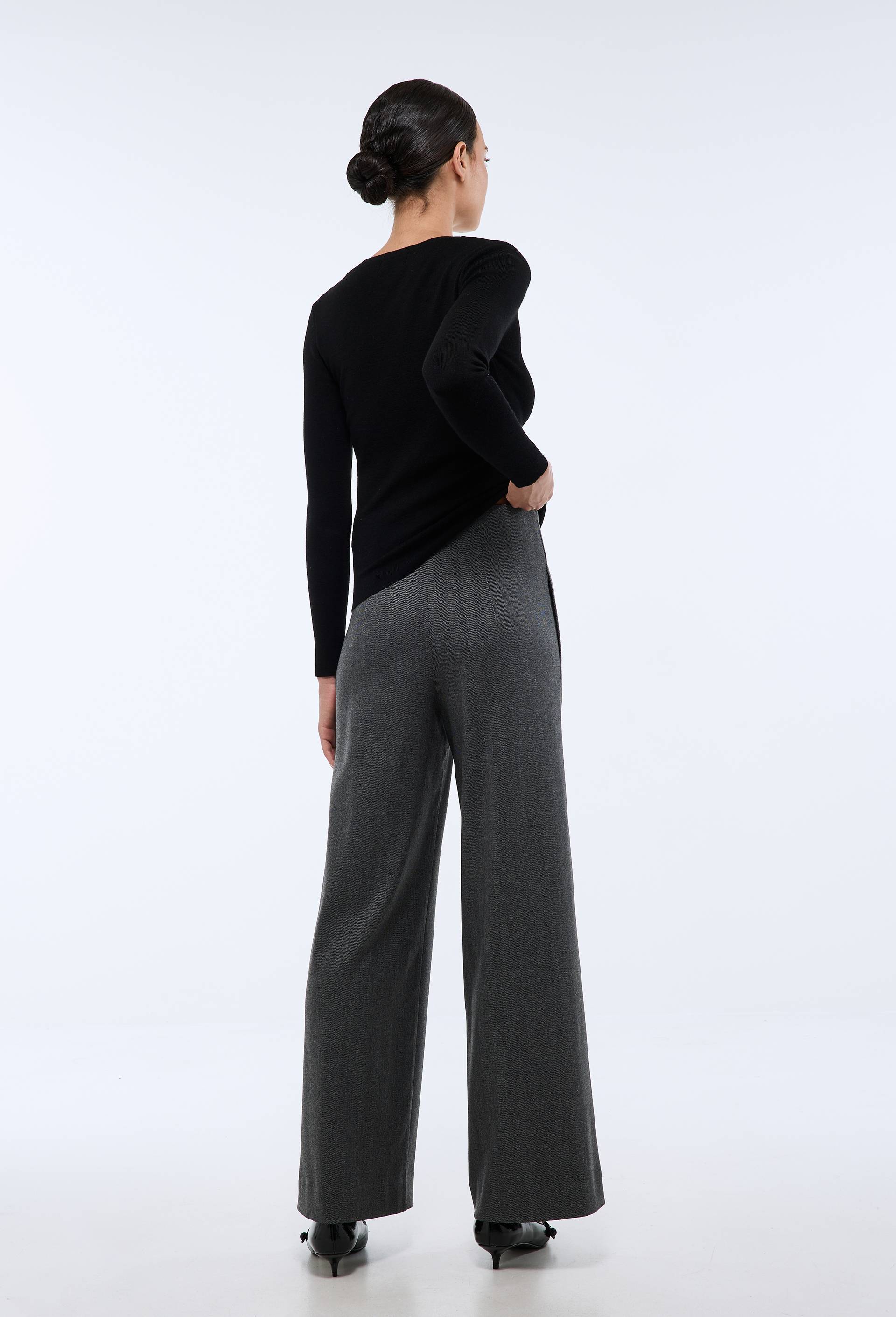 Pantalon large, Gris fonc&eacute;, large image number 1