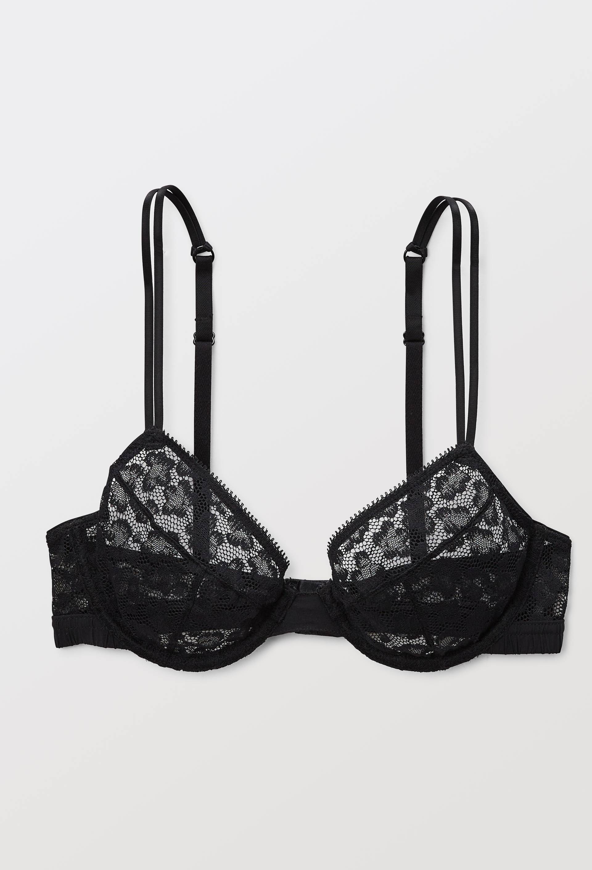 Soutien-gorge corbeille balconnet AMBRE en dentelle, Noir, large image number 3