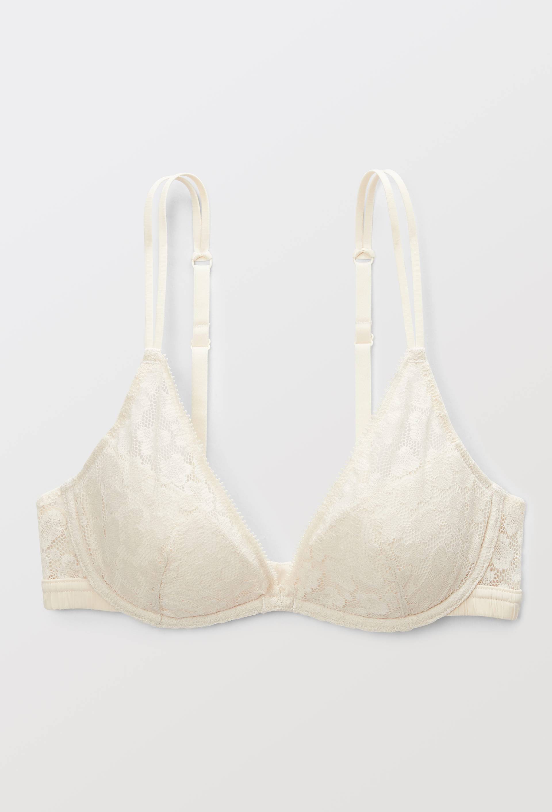 Soutien-gorge corbeille padde AMBRE en dentelle, Ecru, large image number 3
