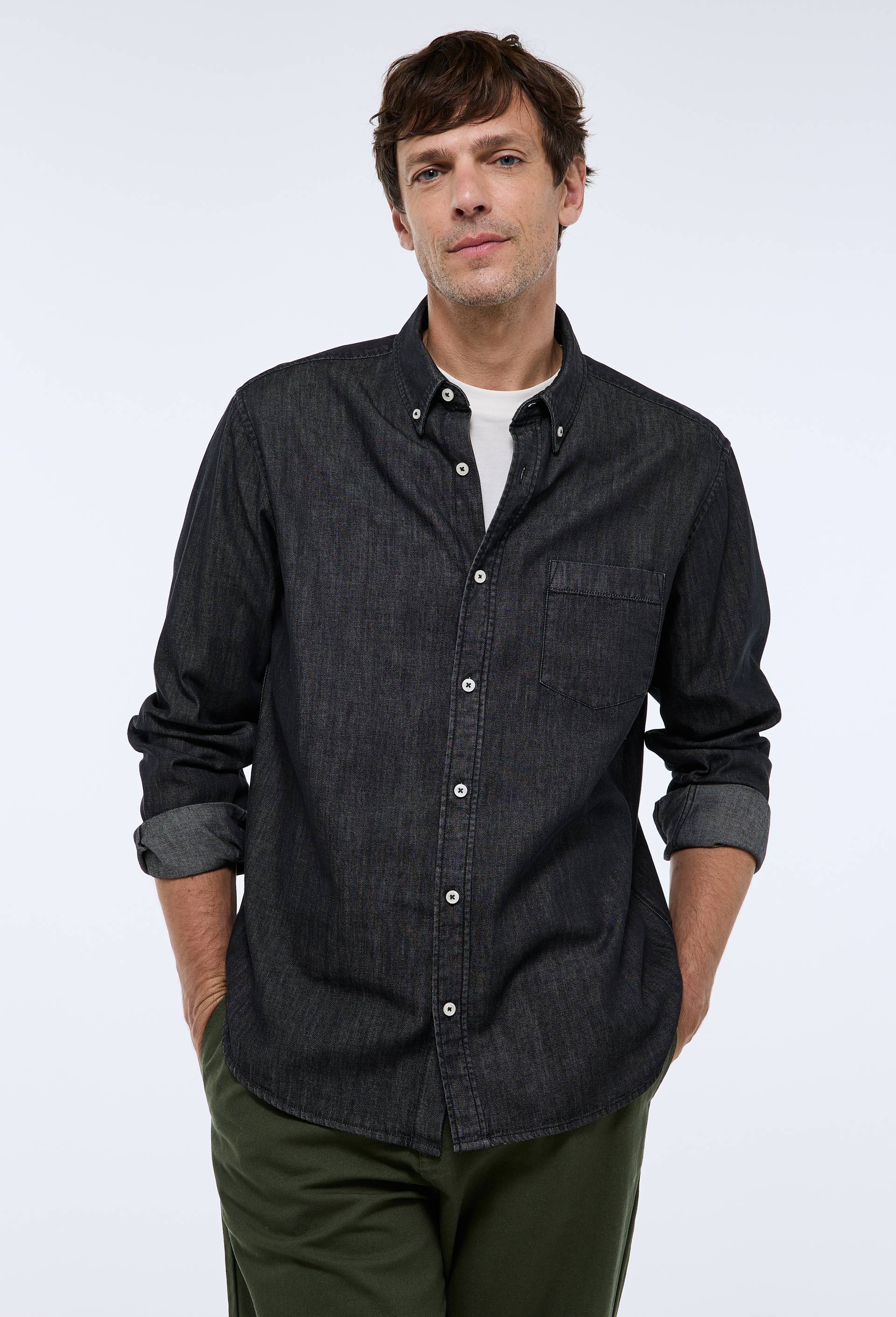 Chemise jean en coton BIO GOTS - MONOPRIX - Modalova