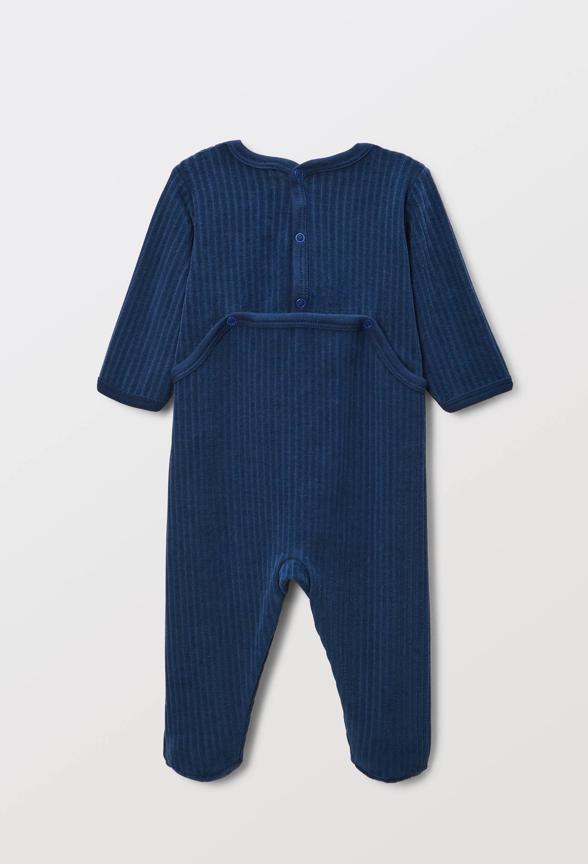 Dors bien Petit Bateau en velours imprim&eacute;, Bleu fonc&eacute;, large image number 1.0