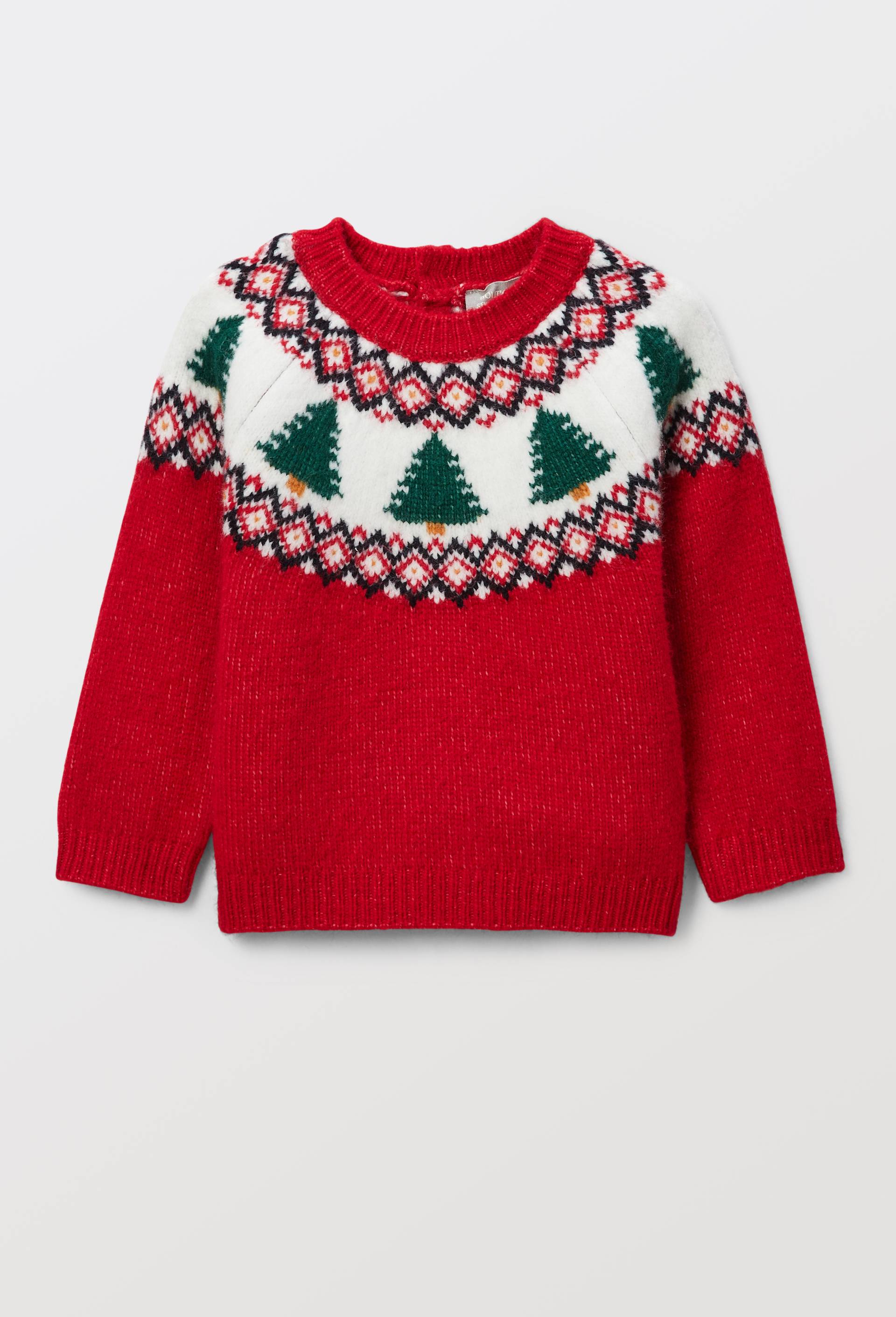 Pull jacquard, Rouge, large image number 1