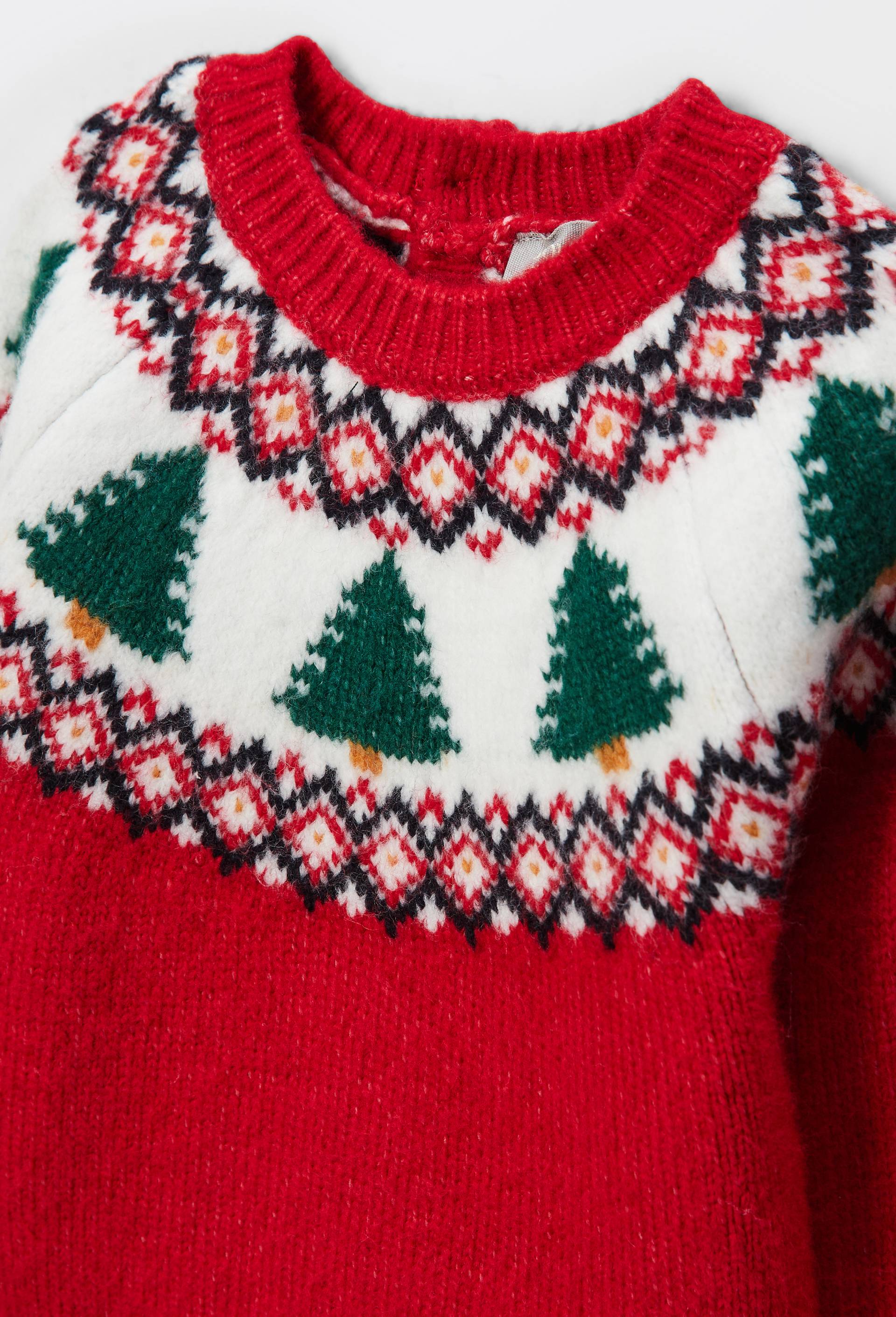 Pull jacquard, Rouge, large image number 3