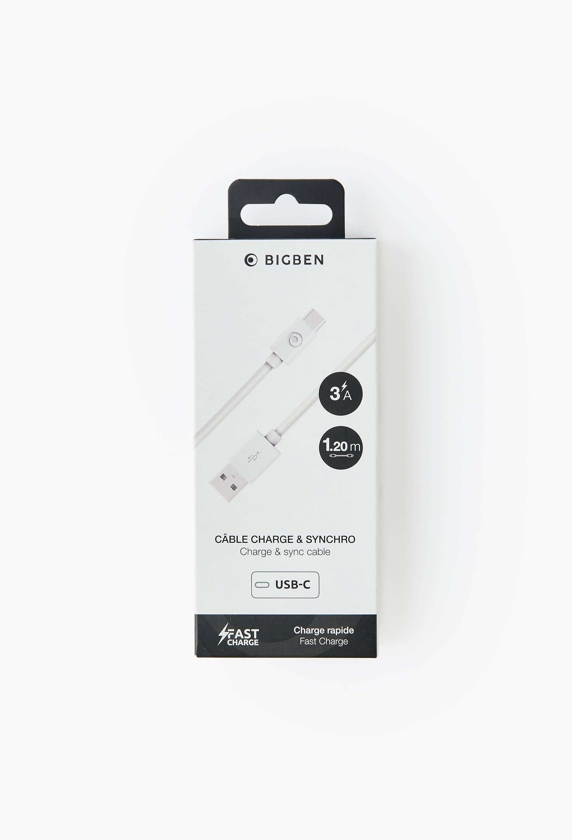 C&acirc;ble de charge USB-A vers Lightning, Blanc, large image number 0