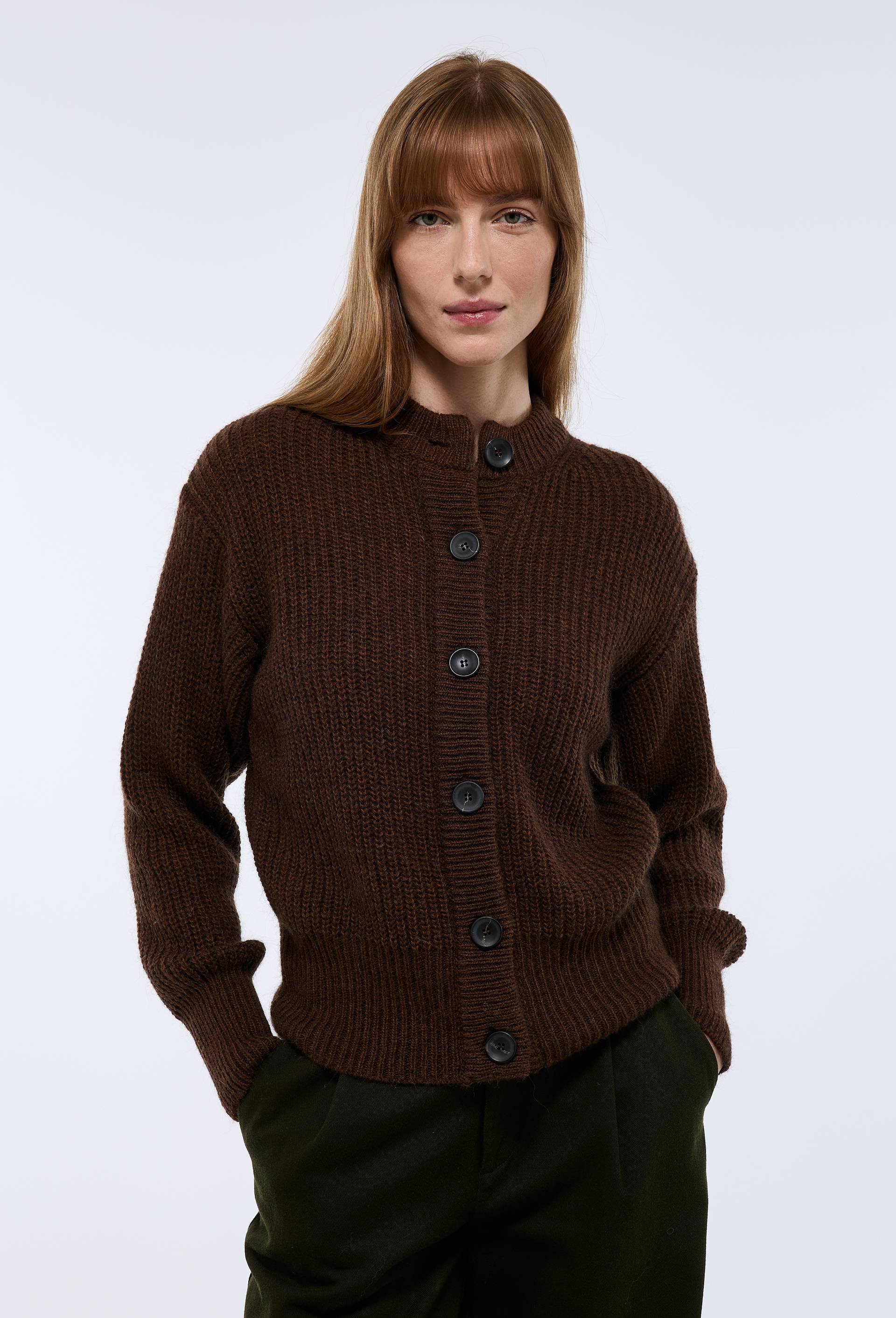 Cardigan manches longues, Brun, large image number 0
